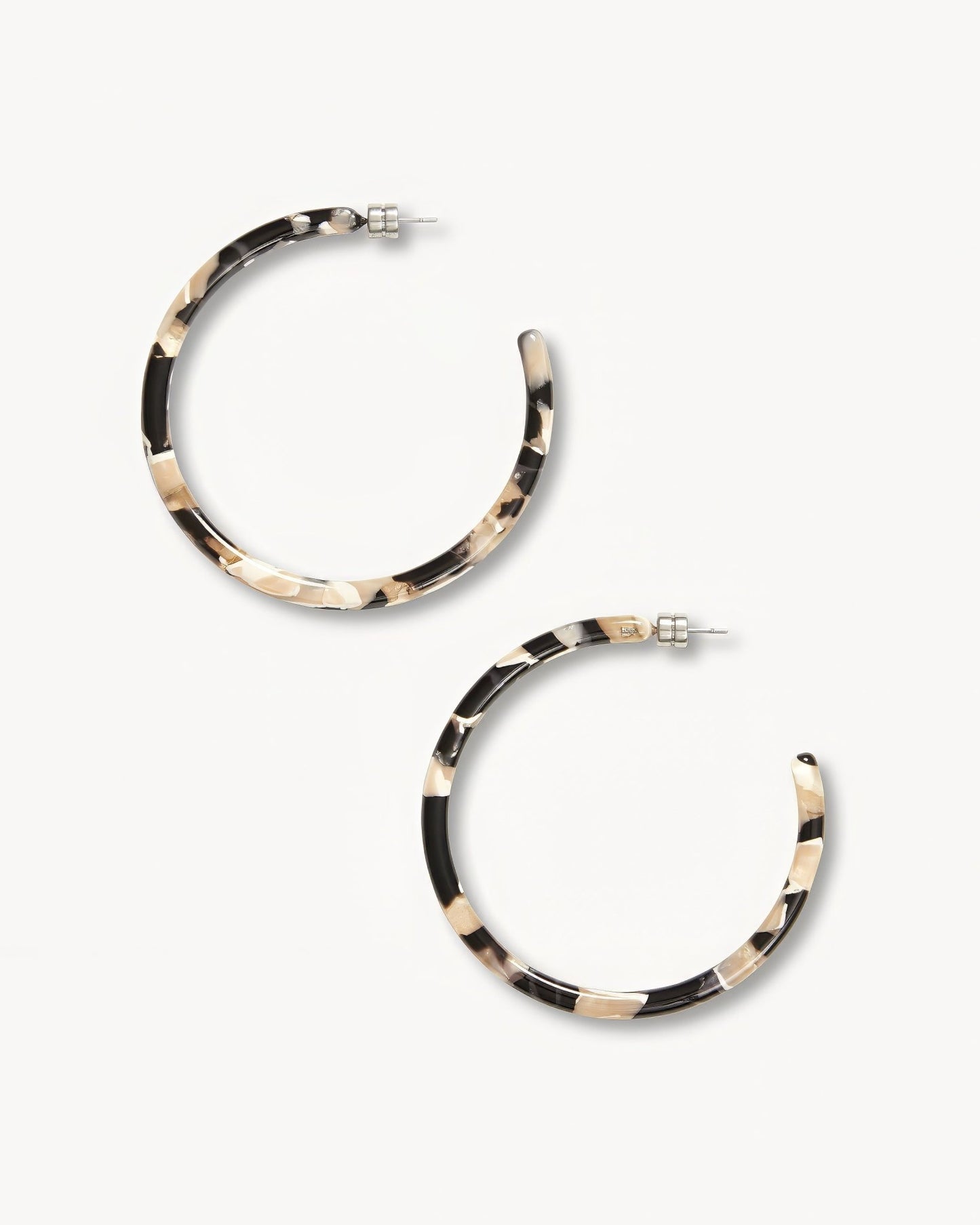 Large Hoop Earrings in Abalone