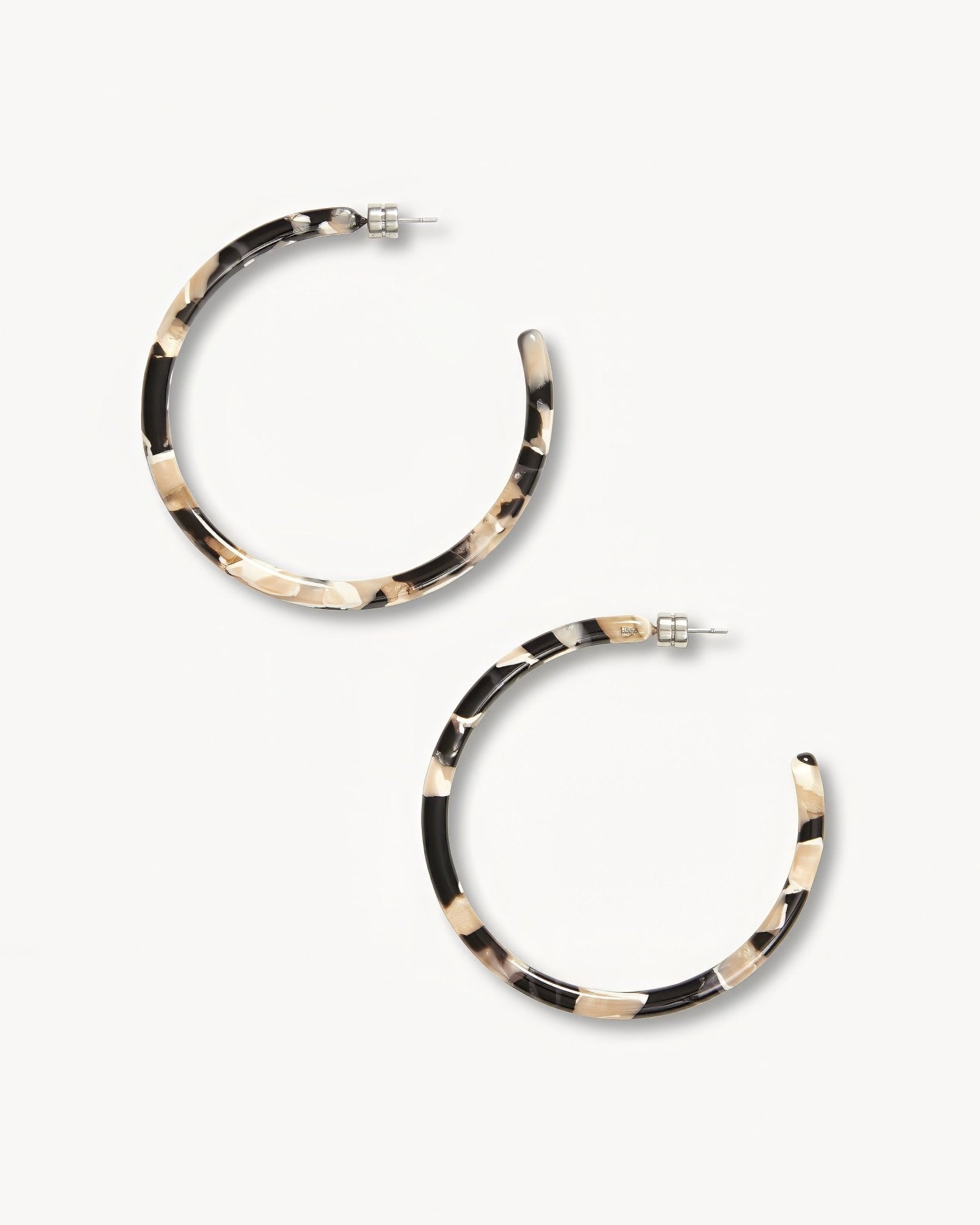 Large Hoop Earrings in Abalone