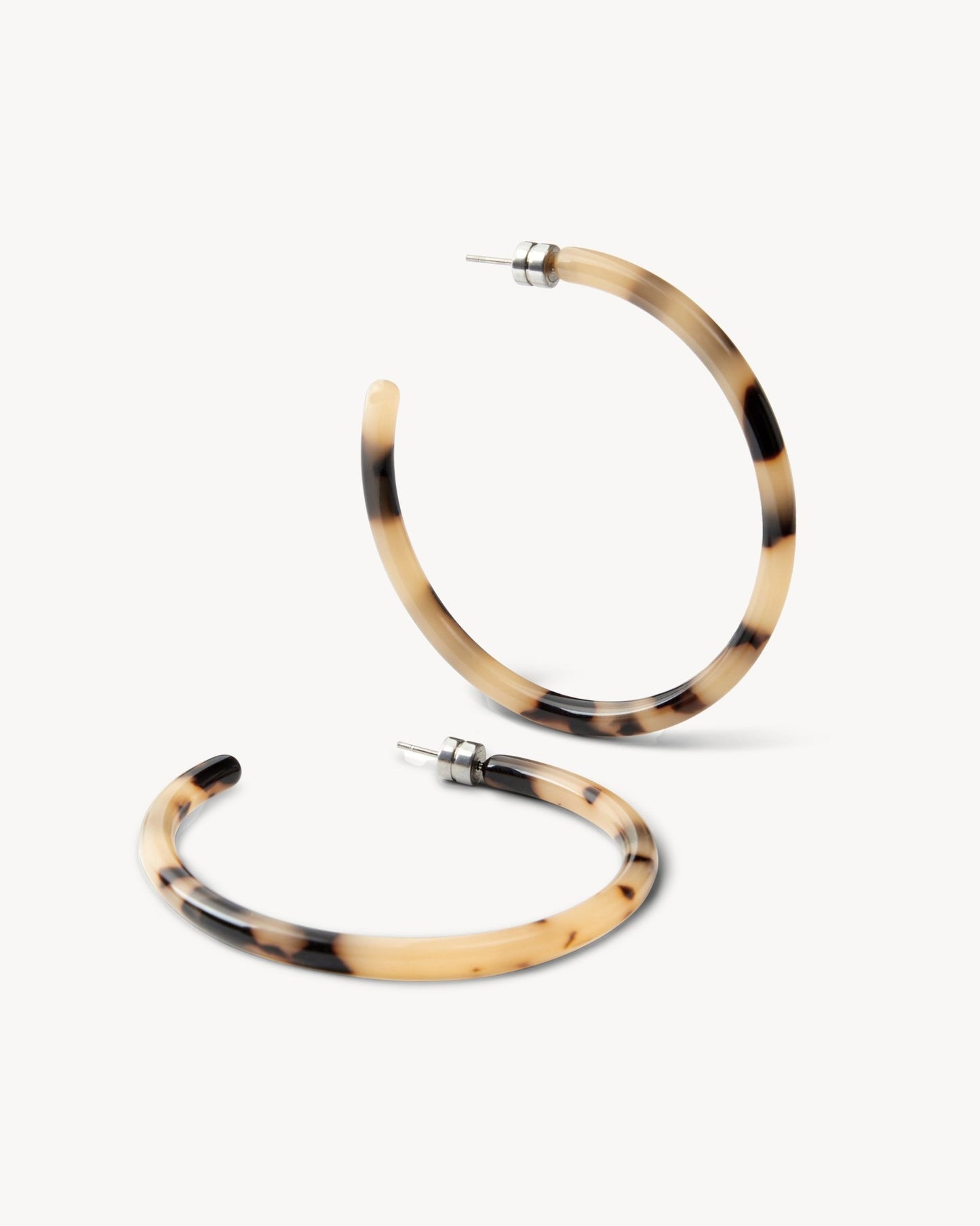 Large Hoops in Blonde Tortoise - MACHETE