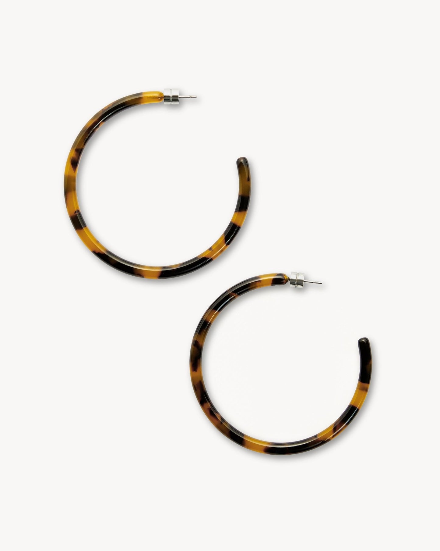 Large Hoop Earrings in Classic Tortoise