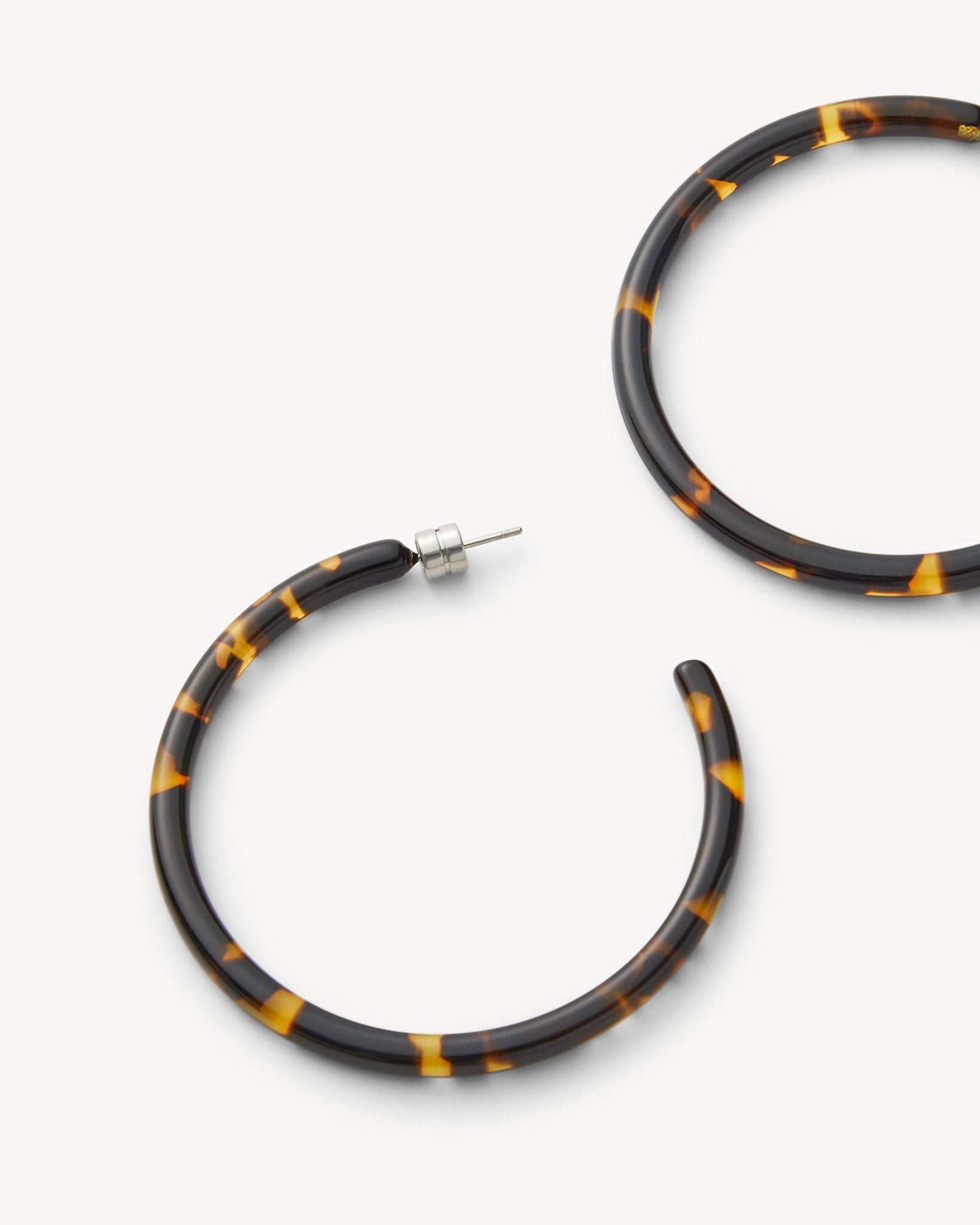 Large Hoops in Dark Tortoise - MACHETE