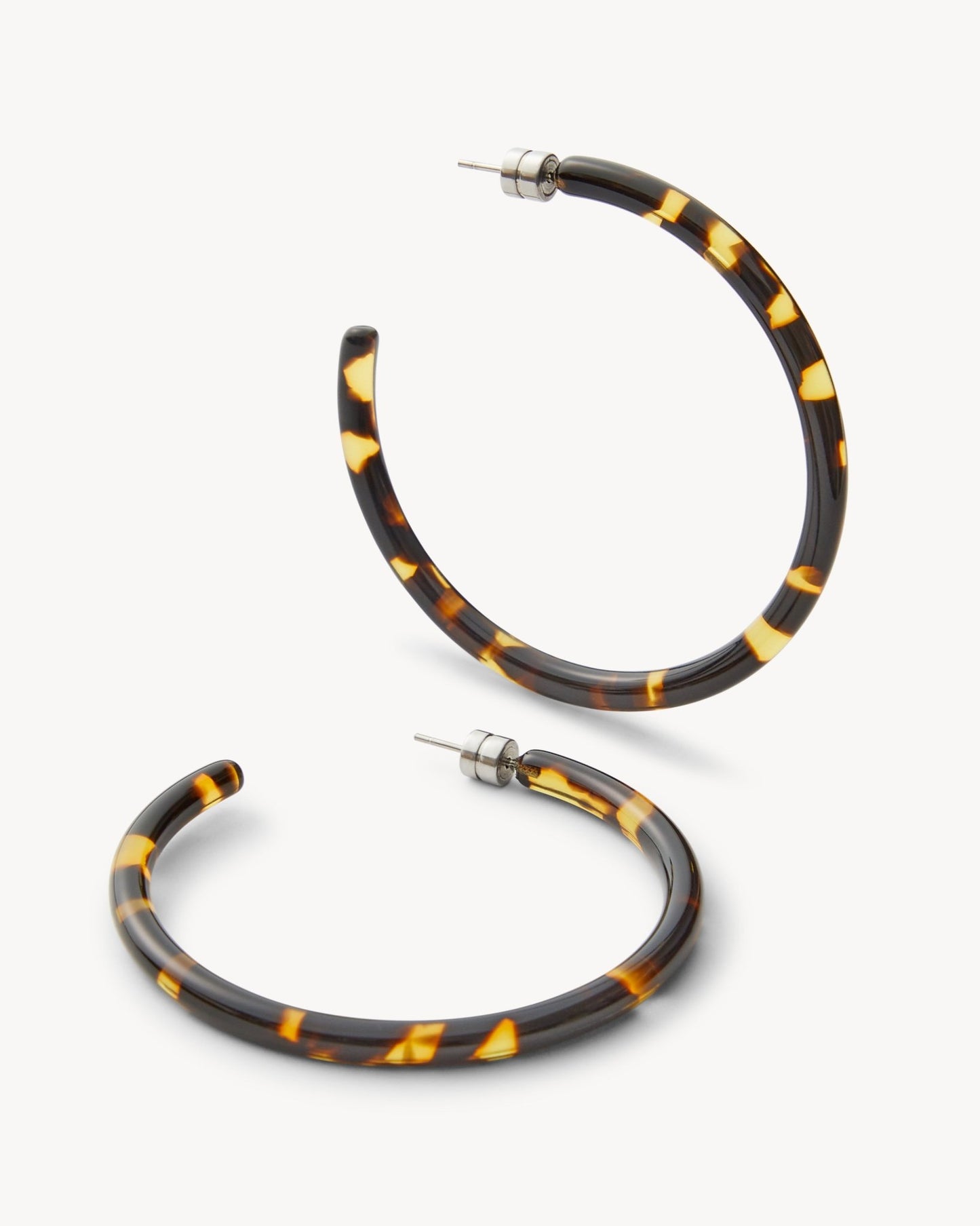 Large Hoops in Dark Tortoise - MACHETE