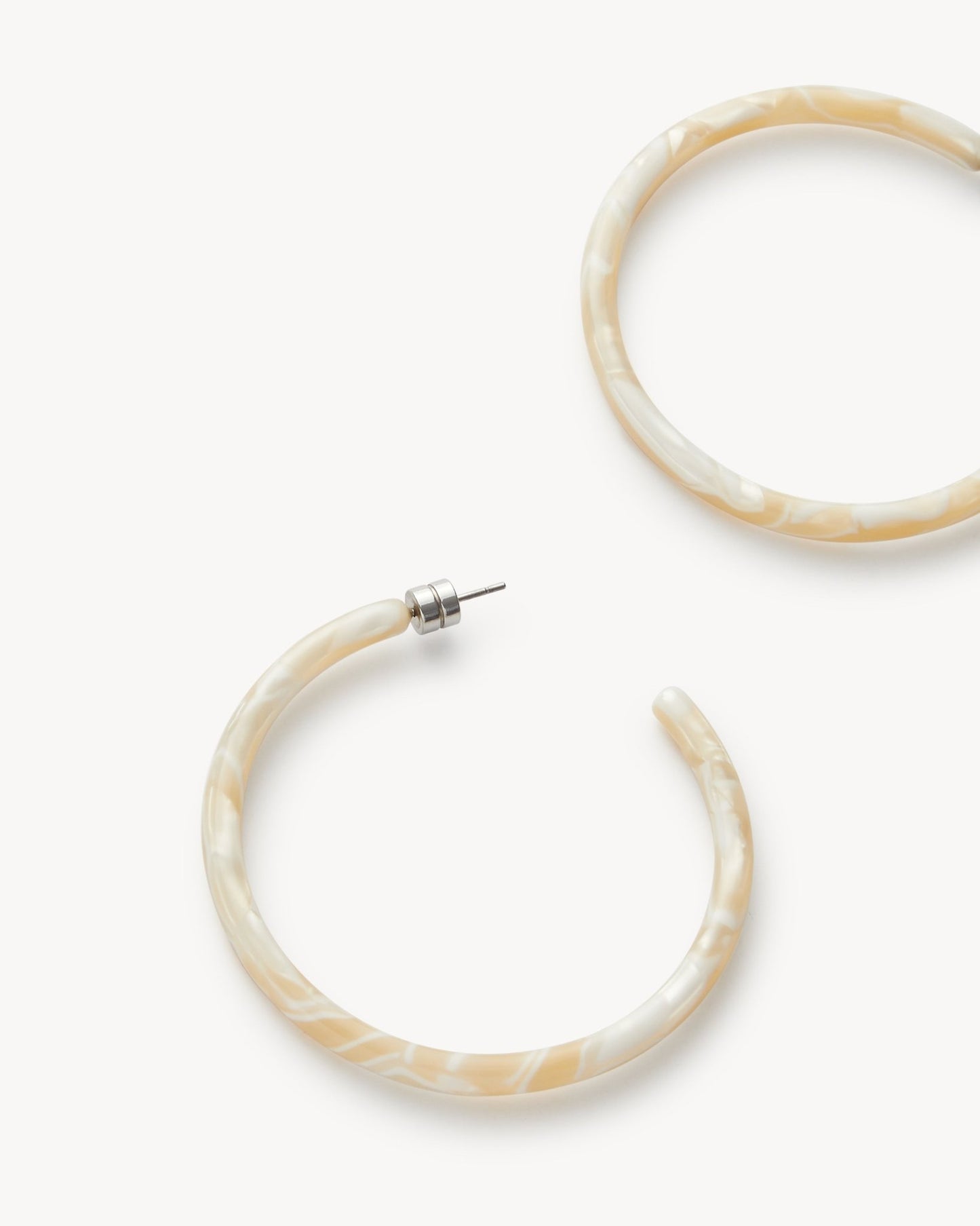 Large Hoops in Ivory - MACHETE