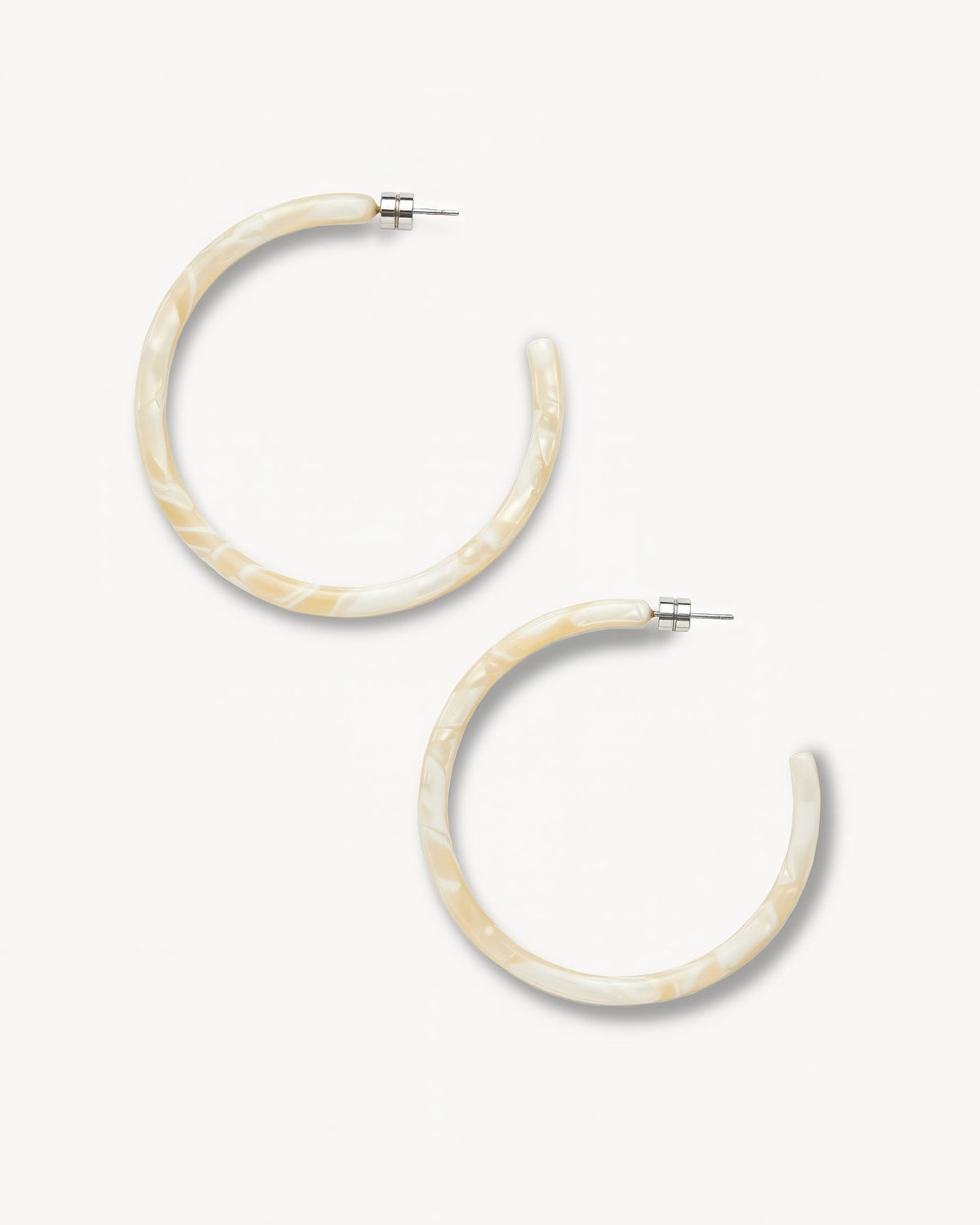 Large Hoops in Ivory - MACHETE
