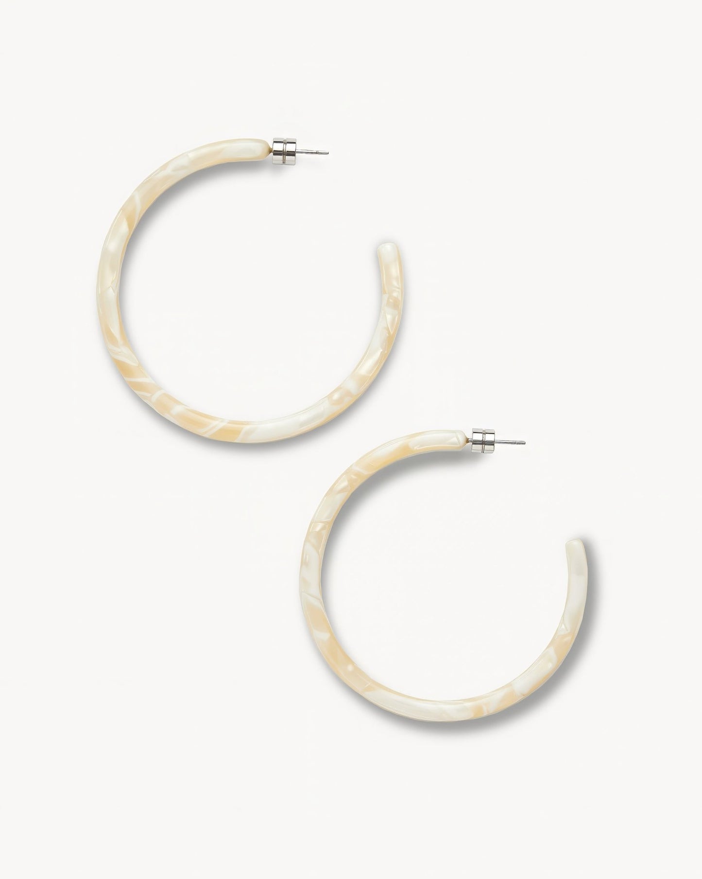 Large Hoops in Ivory - MACHETE