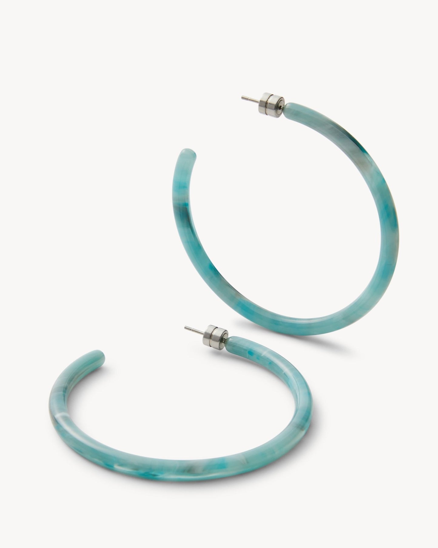 Large Hoops in Jadeite - MACHETE
