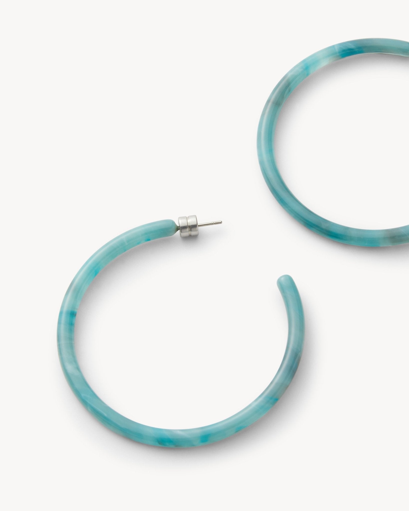 Large Hoops in Jadeite - MACHETE