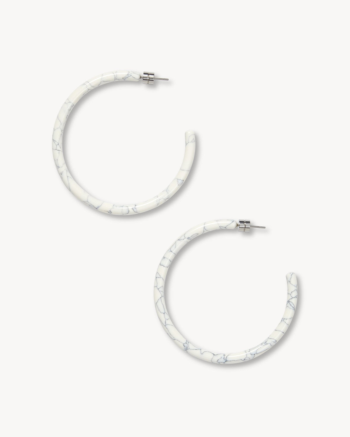 Large Hoops in Marble - MACHETE