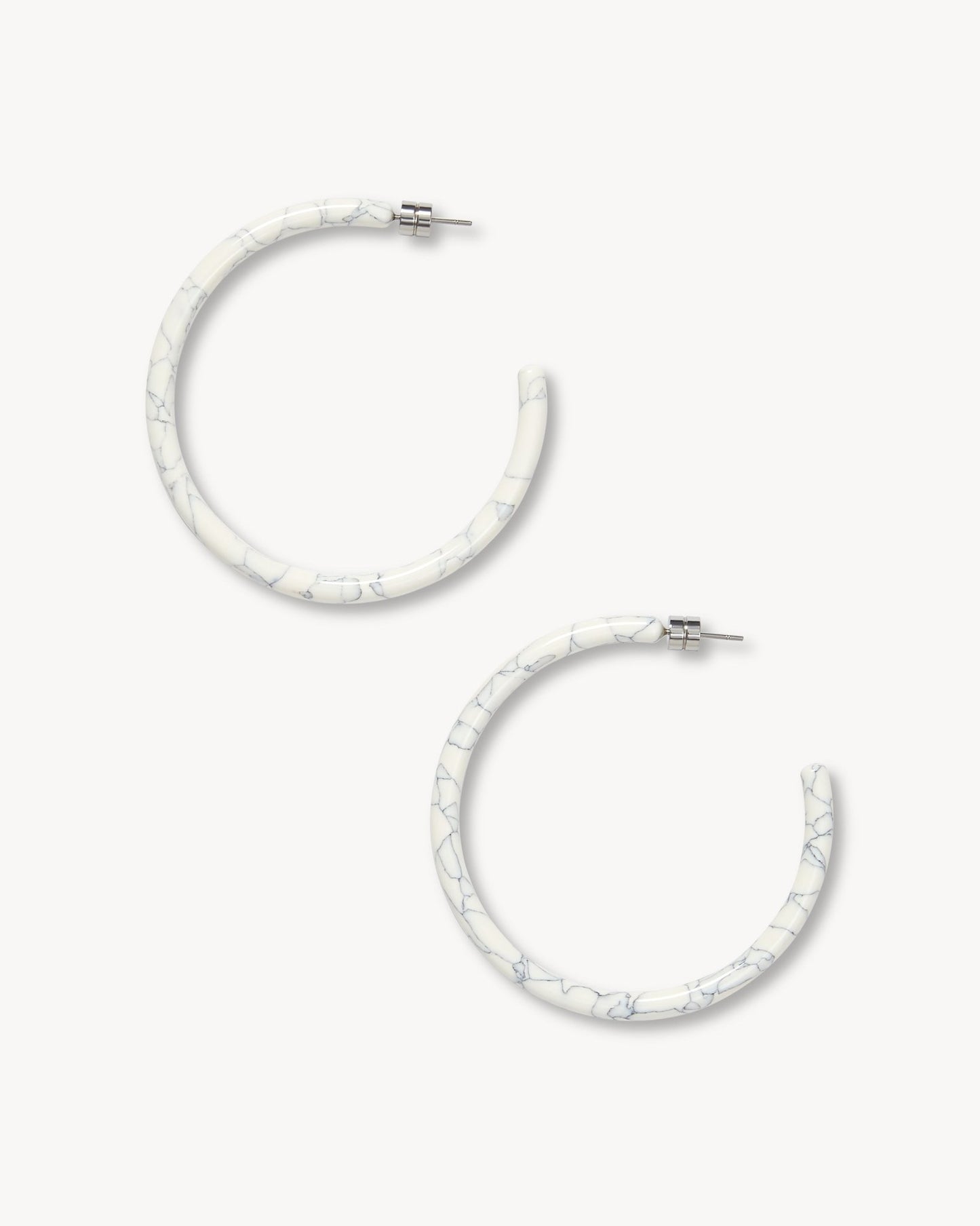 Large Hoops in Marble - MACHETE