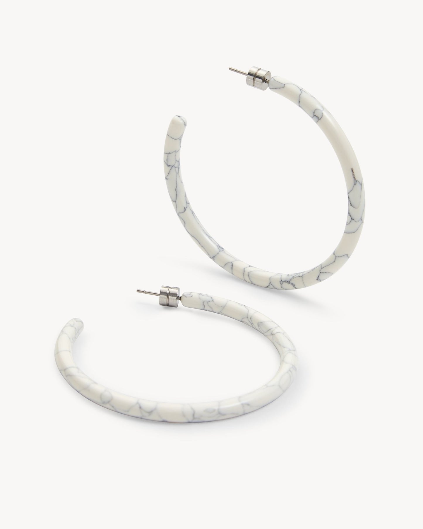 Large Hoops in Marble - MACHETE
