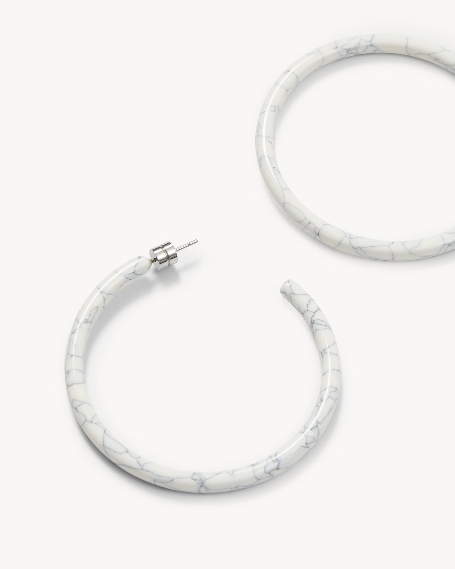 Large Hoops in Marble - MACHETE