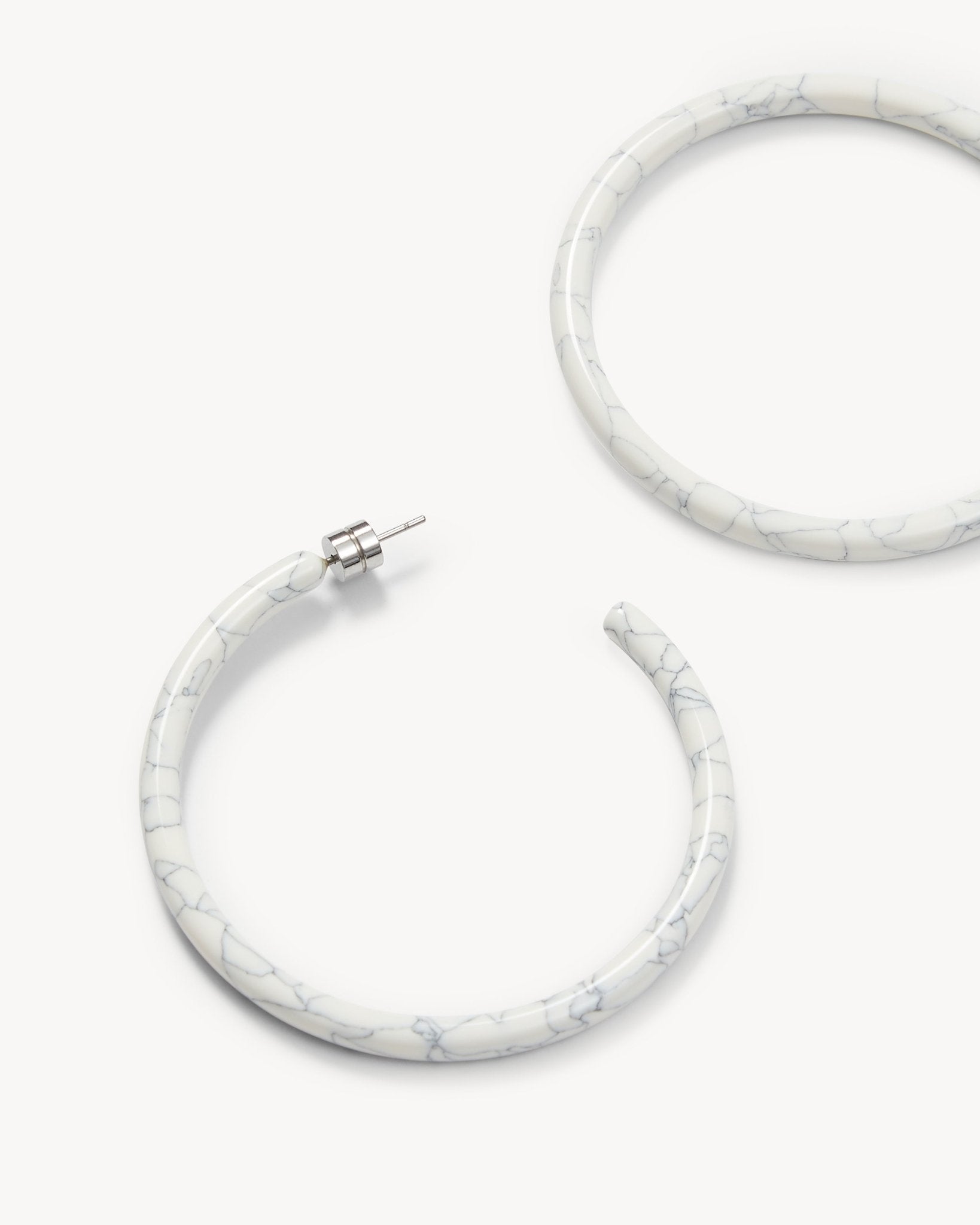 Large Hoops in Marble - MACHETE