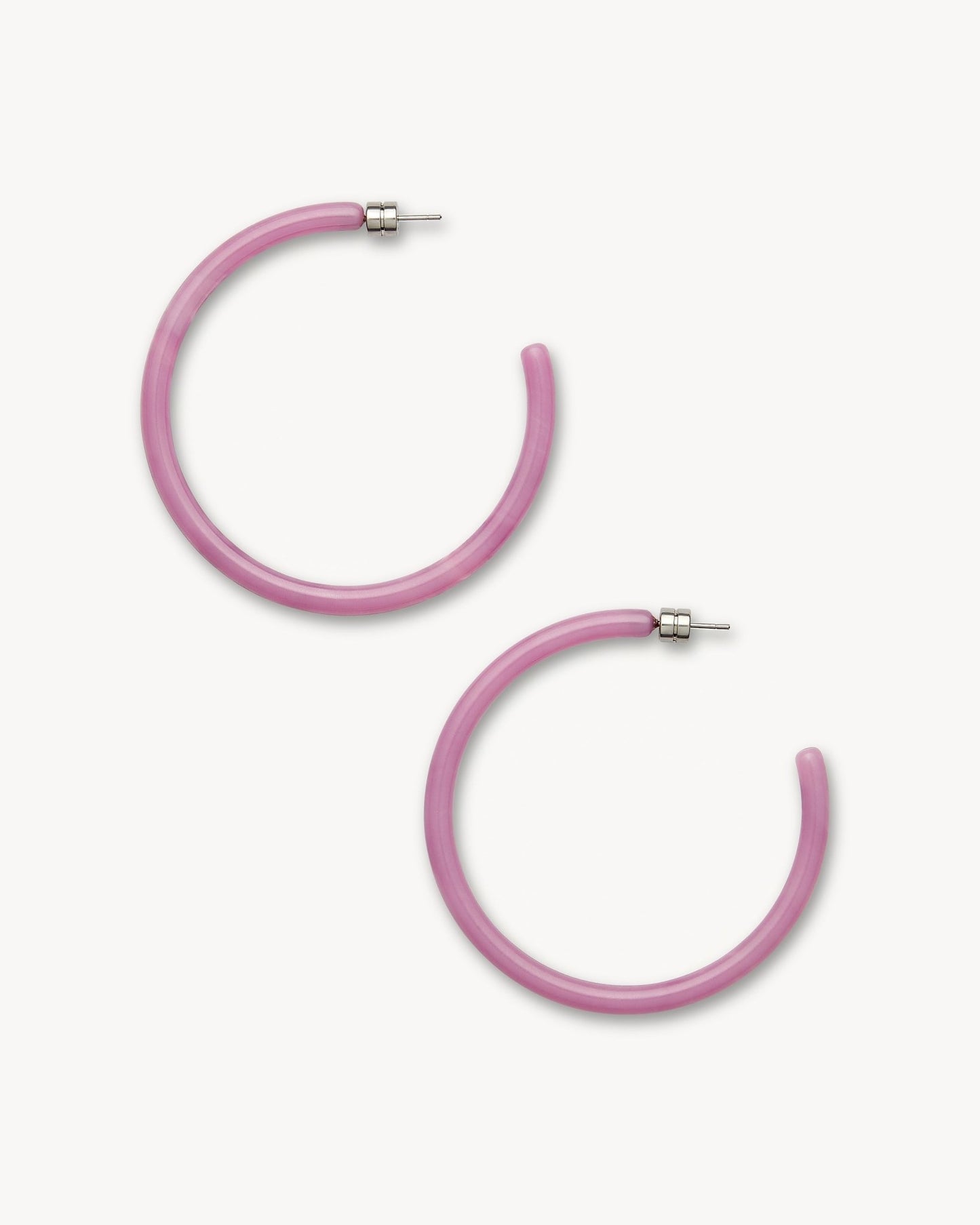 Large Hoop Earrings in Orchid