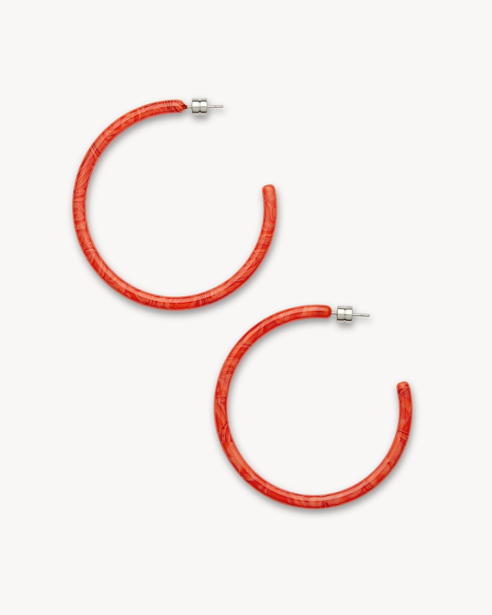Large Hoop Earrings in Poppy