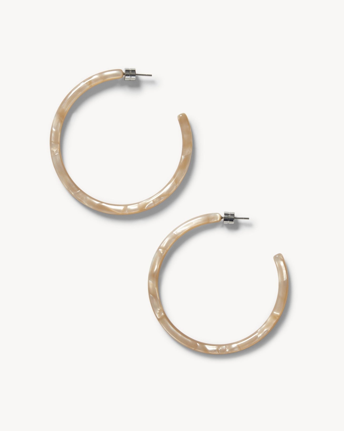 Large Hoops in Sand Shell - MACHETE
