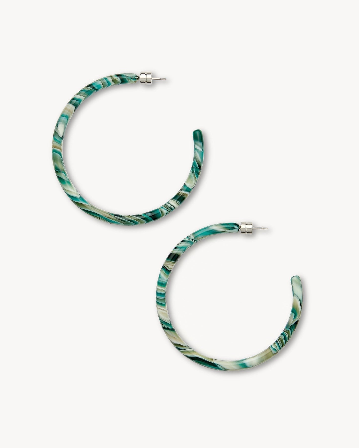 Large Hoop Earrings in Stromanthe