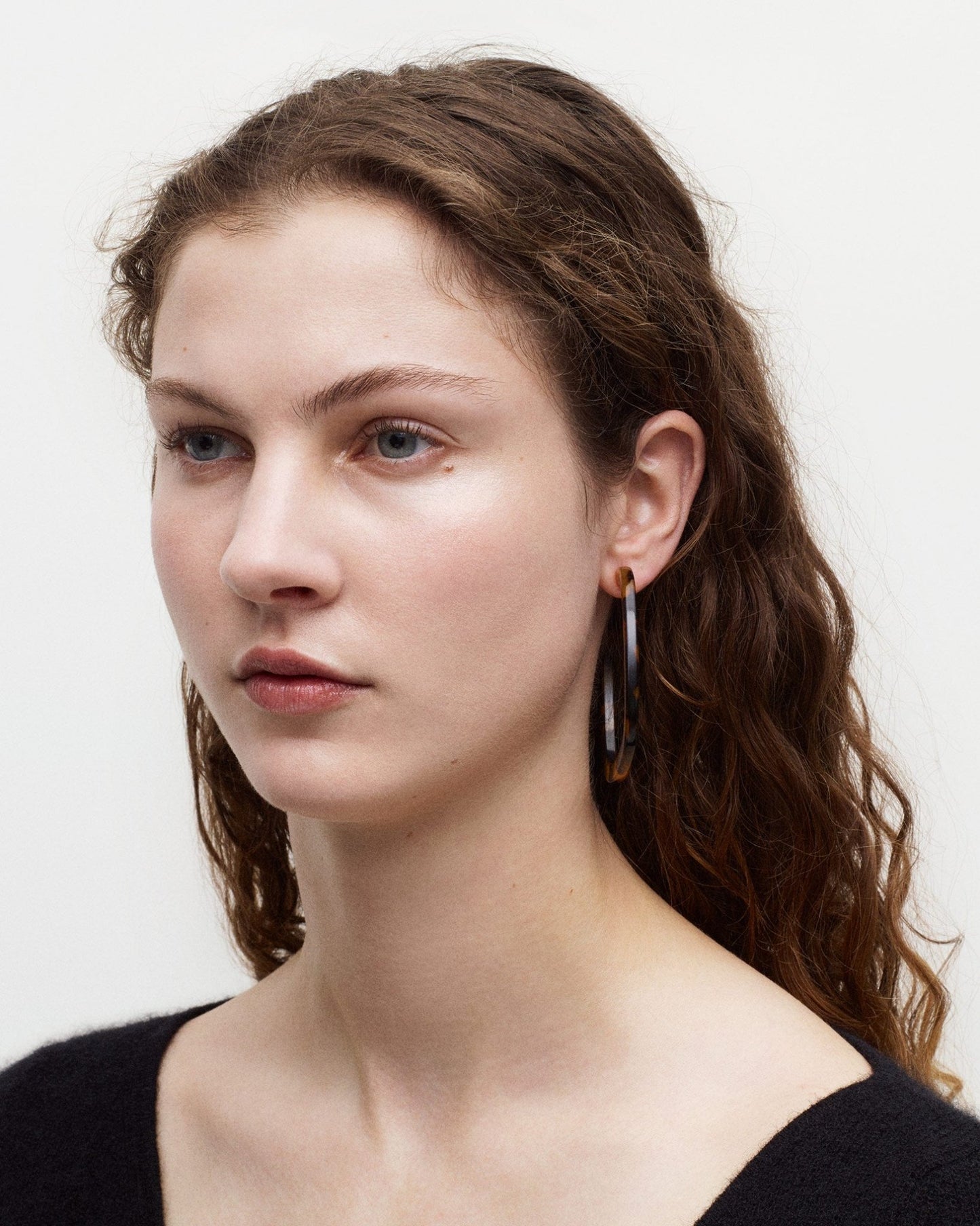 Large Square Hoops in Classic Tortoise - MACHETE