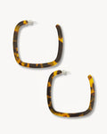 Large Square Hoops in Classic Tortoise
