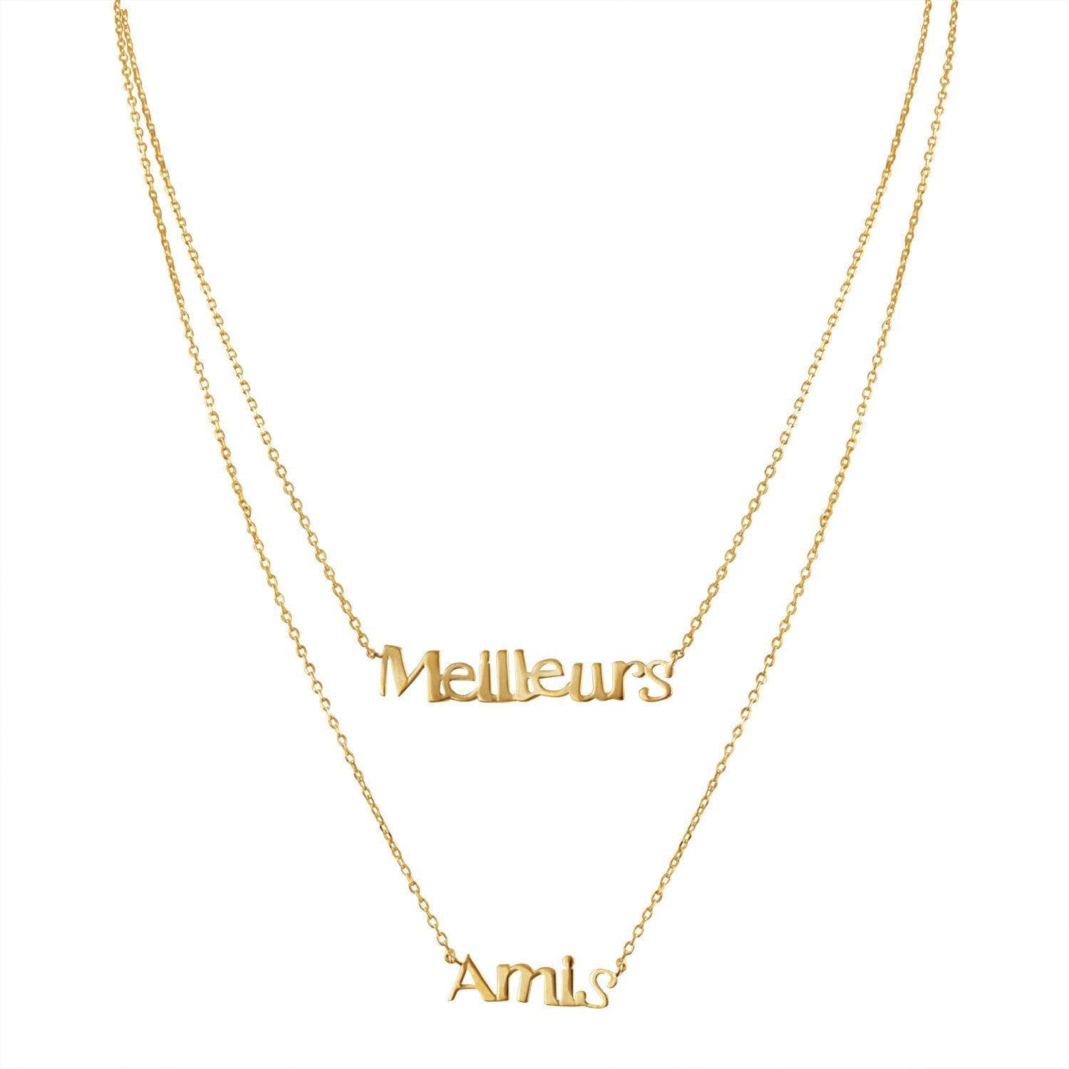 Meilleurs Amis / Best Friend Necklace in Gold - Machete Jewelry