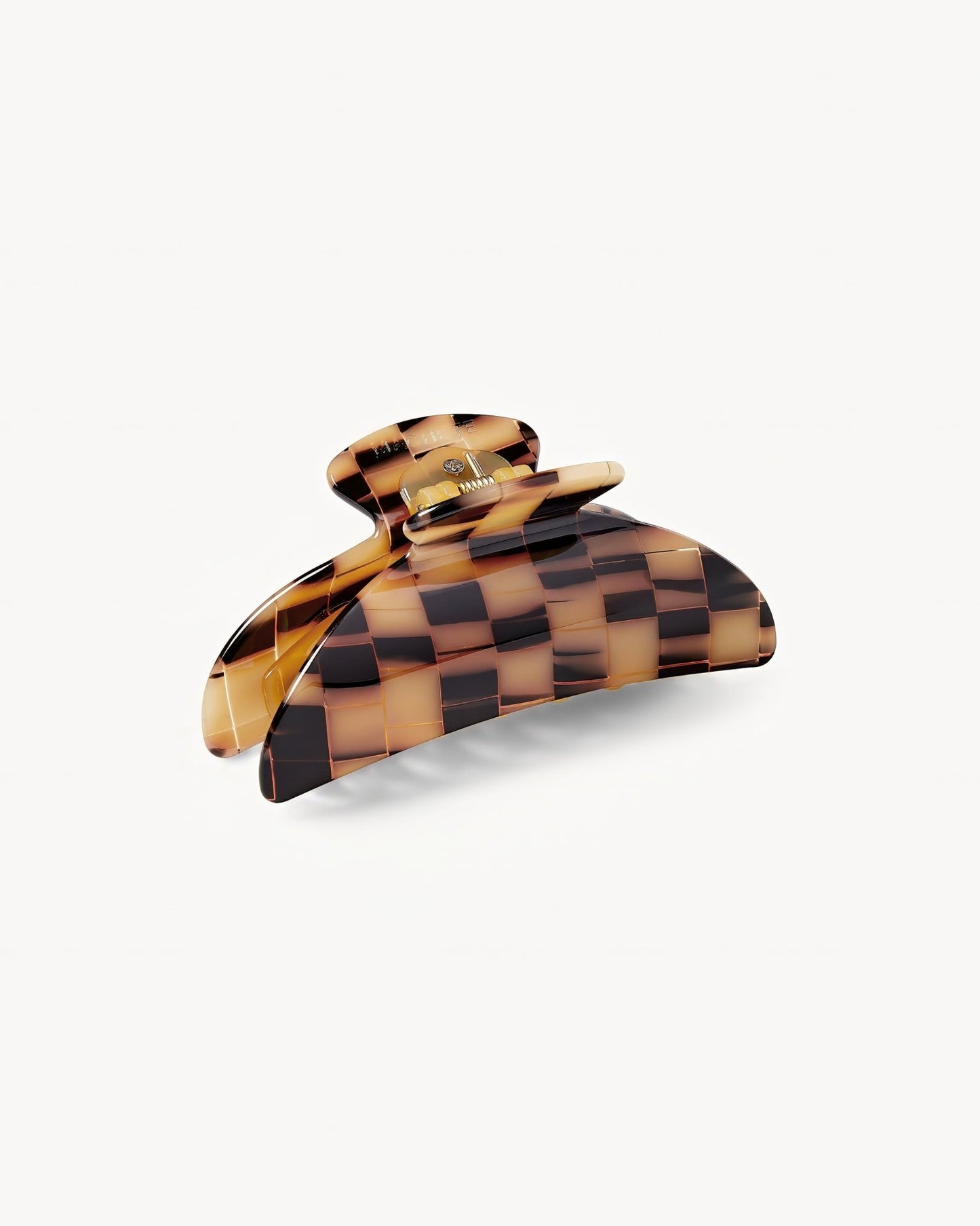 Midi Heirloom Hair Claw in Blonde Checker