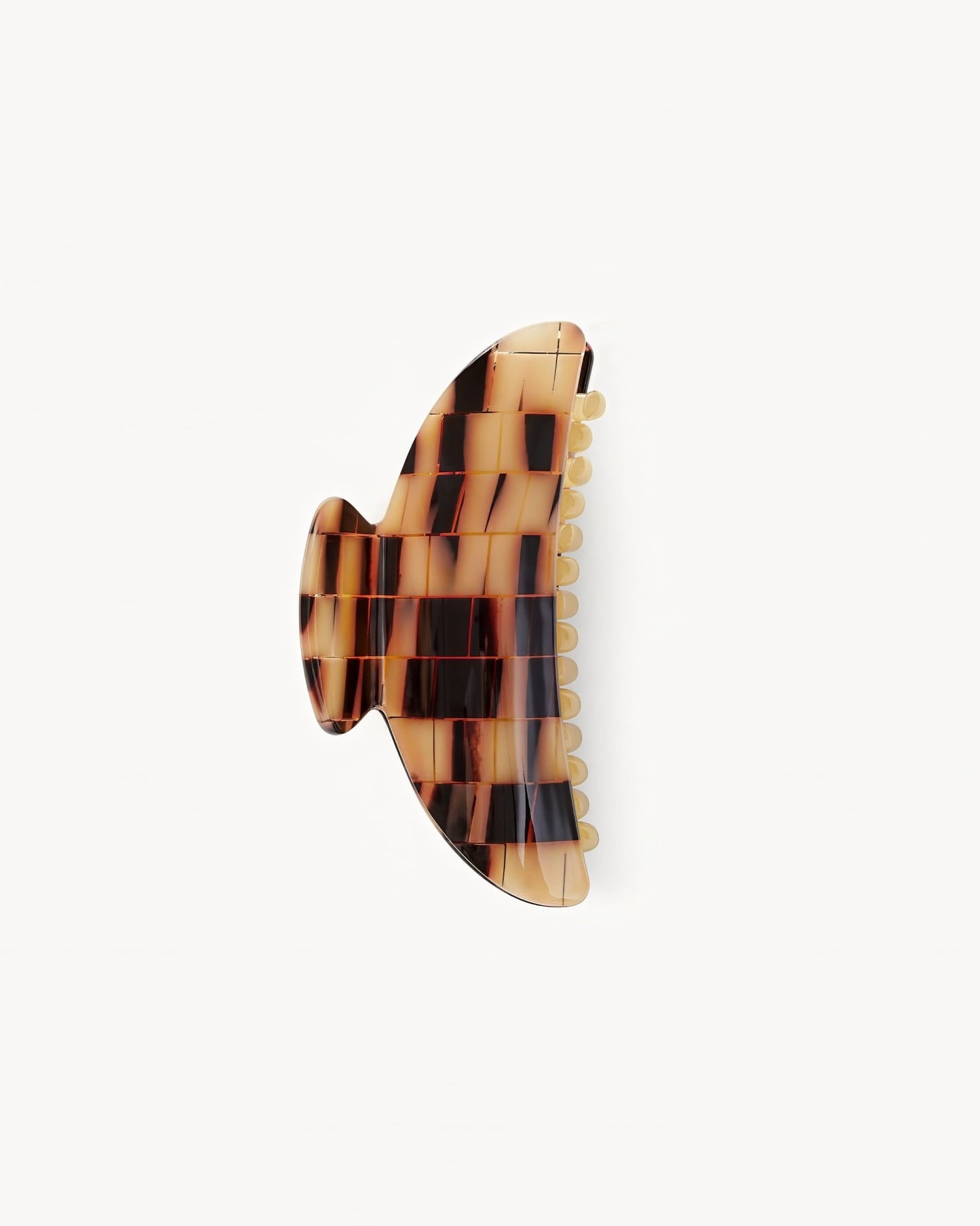 Midi Heirloom Hair Claw in Blonde Checker