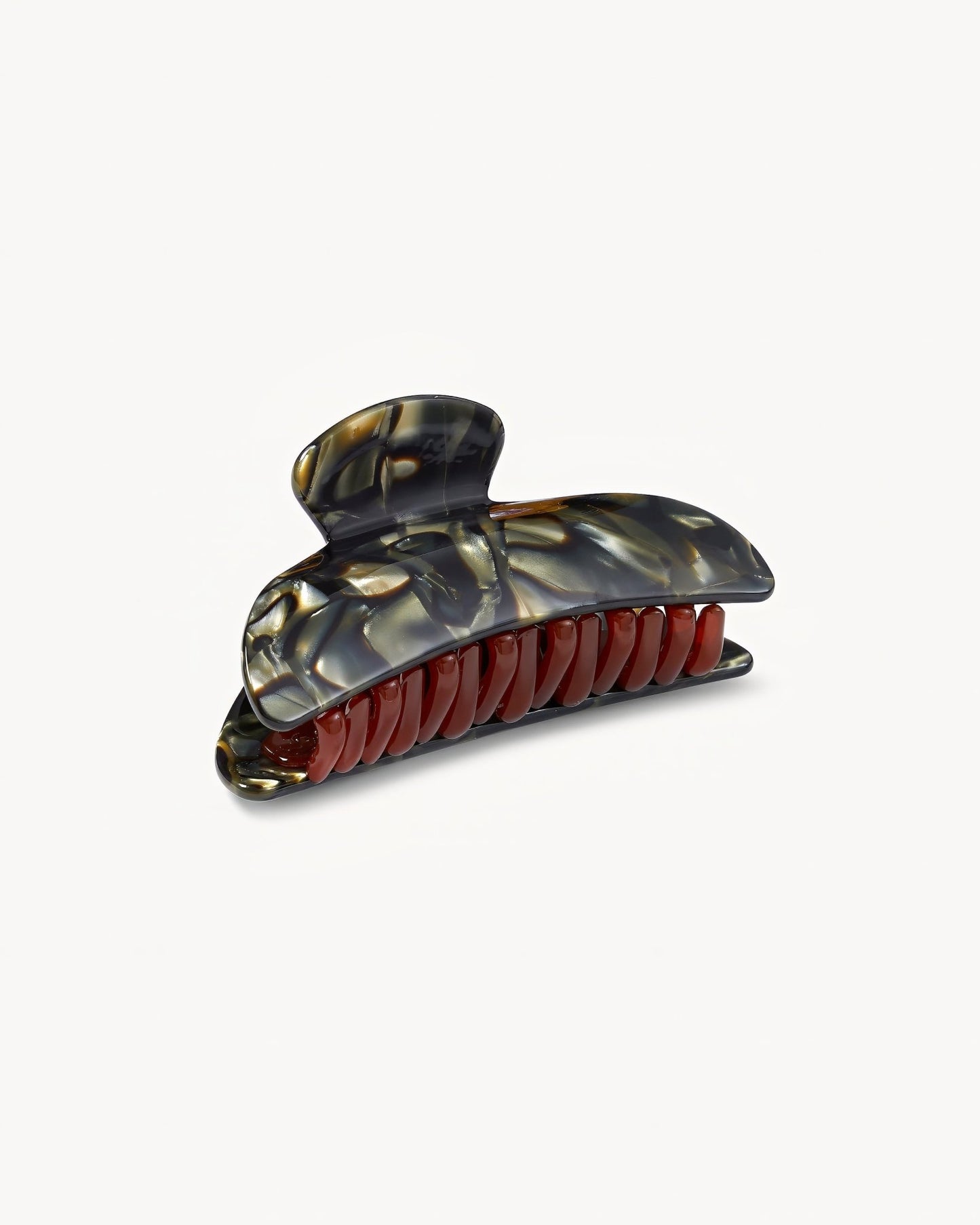 Midi Heirloom Hair Claw in Midnight Horn