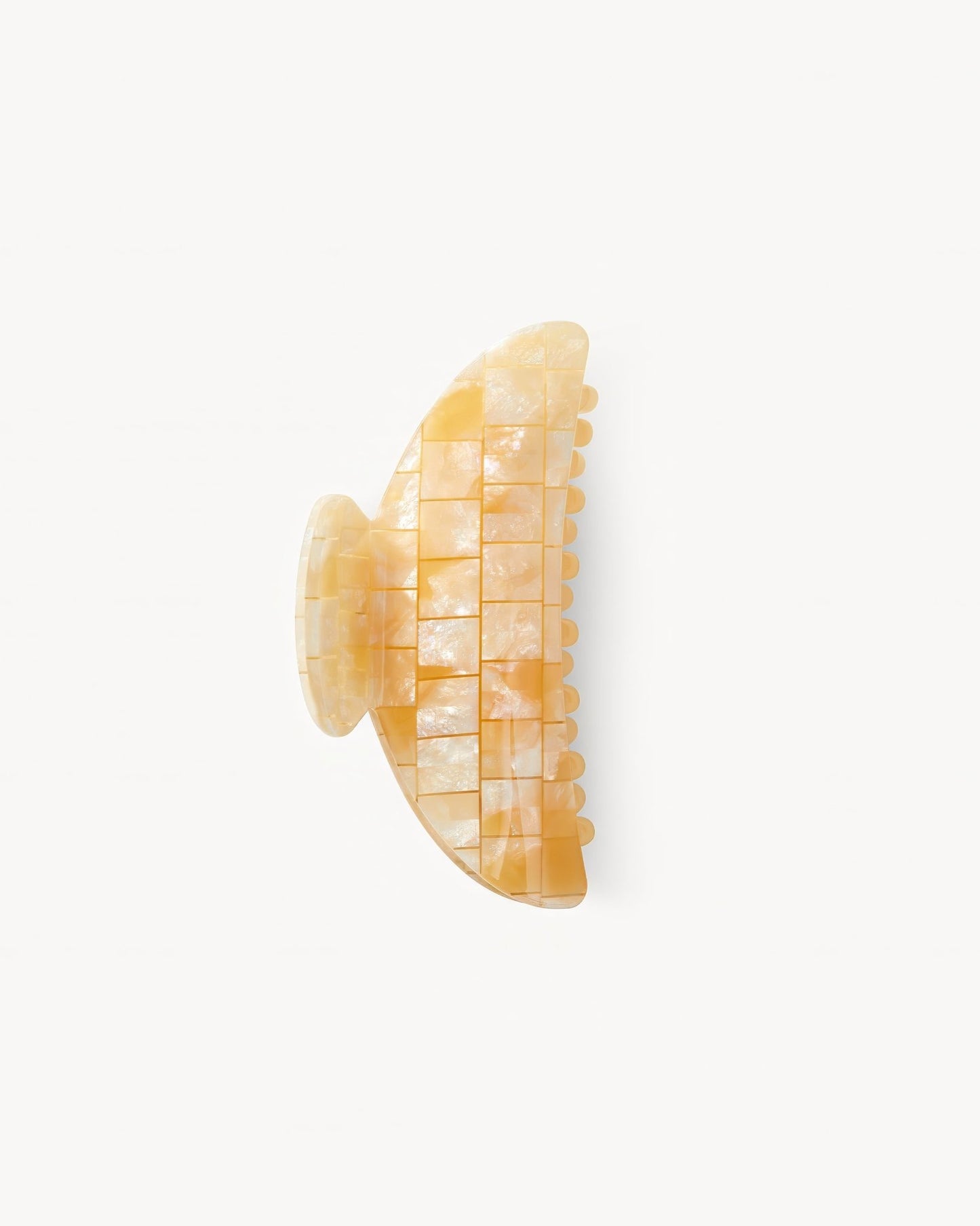 Midi Heirloom Hair Claw in Sea Shell Checker