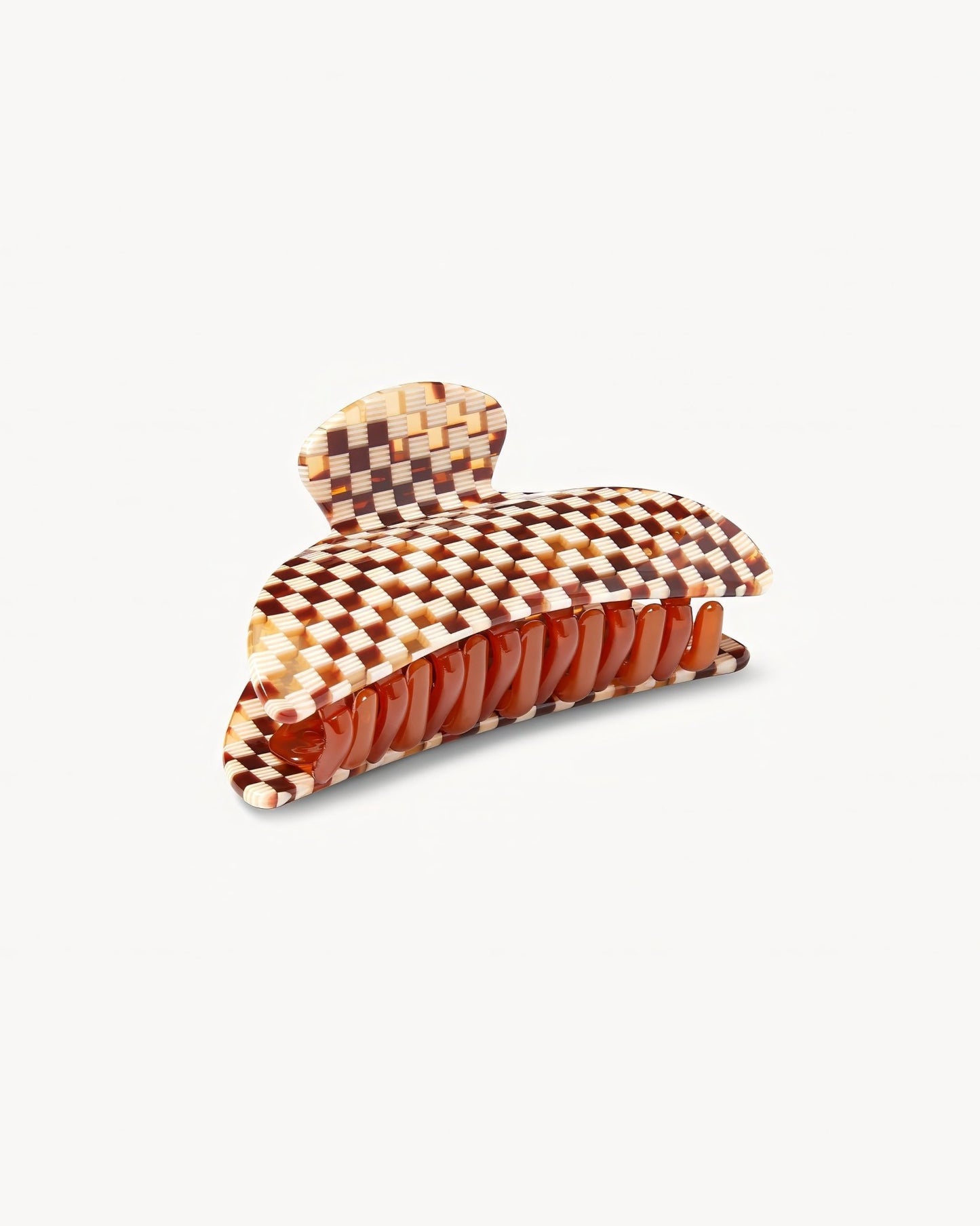 Midi Heirloom Hair Claw in Tortoise Checker