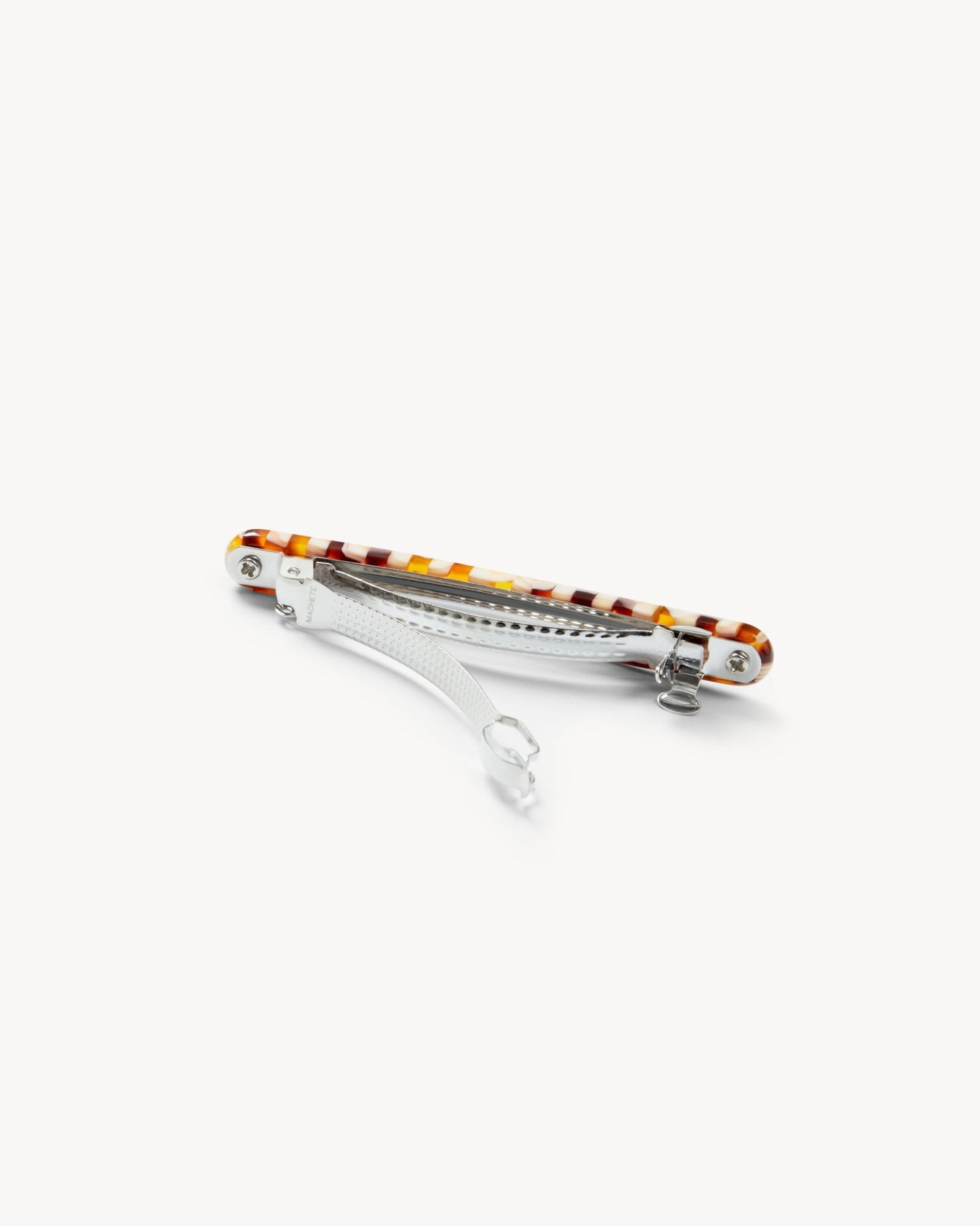 Midi Paris Barrette in Tortoise Checker - MACHETE