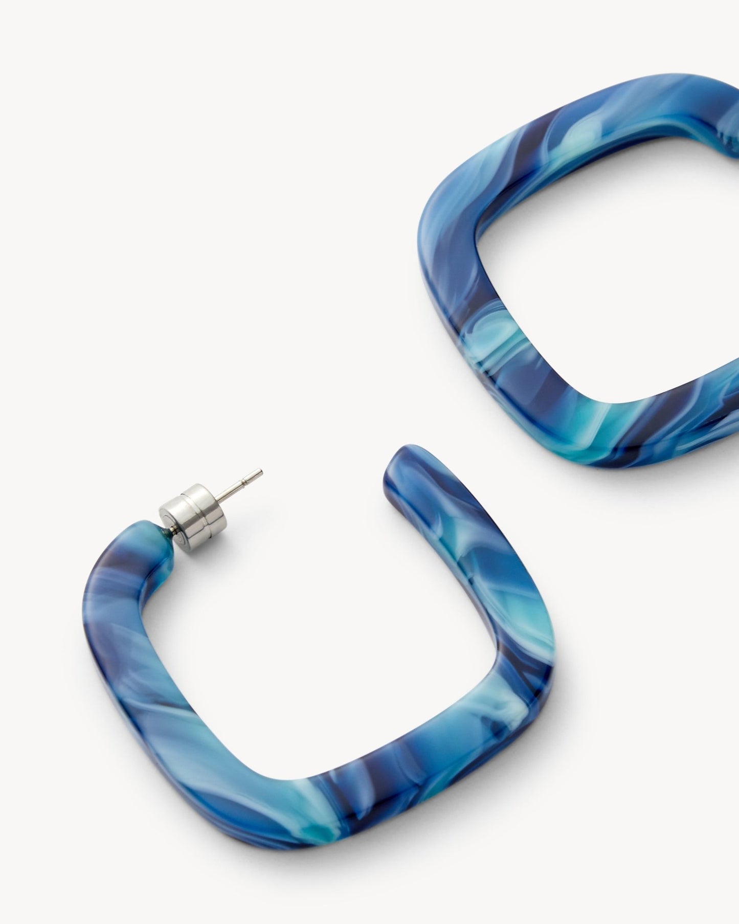 Midi Square Hoops in Capri - MACHETE