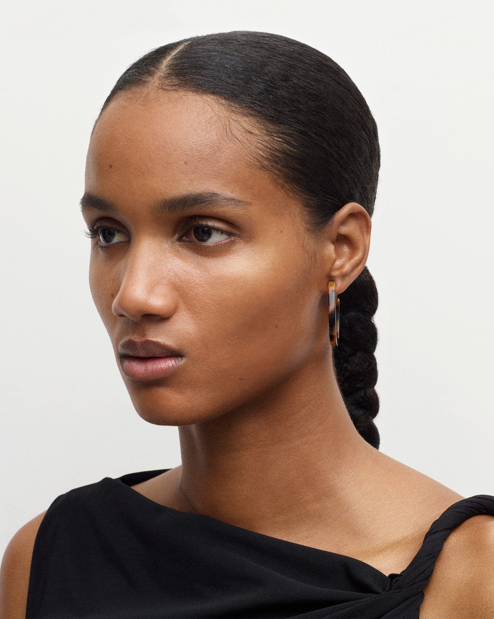 Midi Square Hoops in Classic Tortoise - MACHETE
