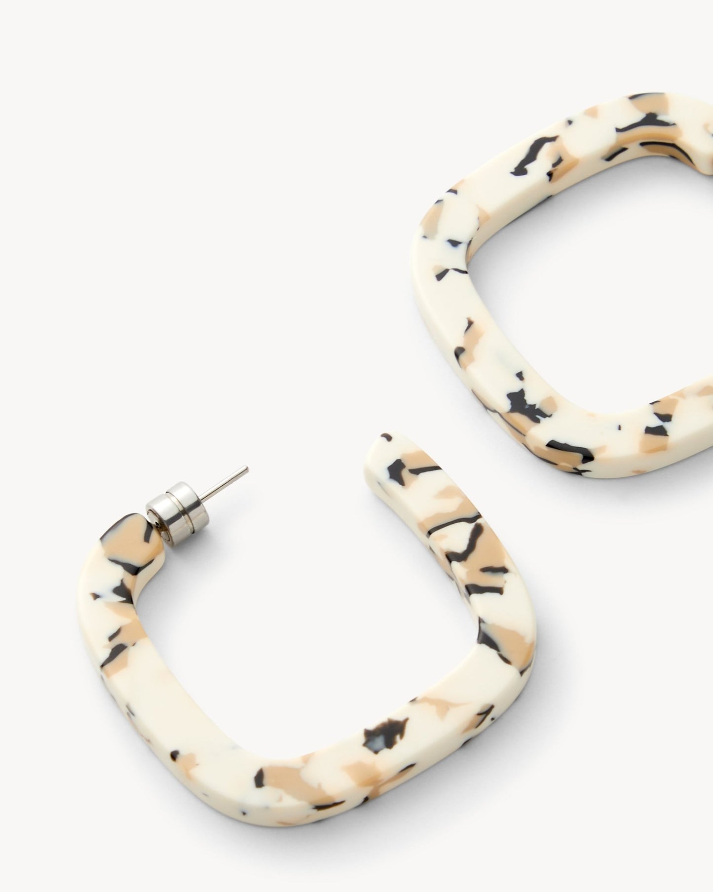 Midi Square Hoops in Terrazzo - MACHETE