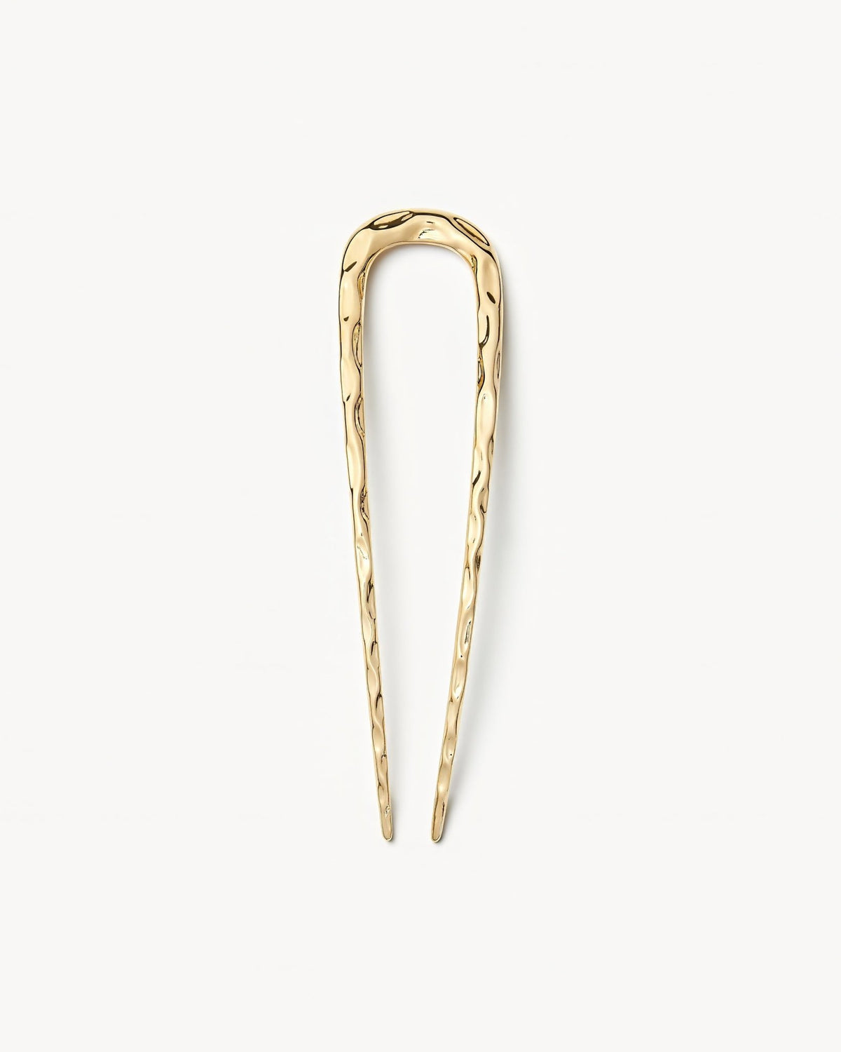 Midi Wavy French Hair Pin in Gold 
