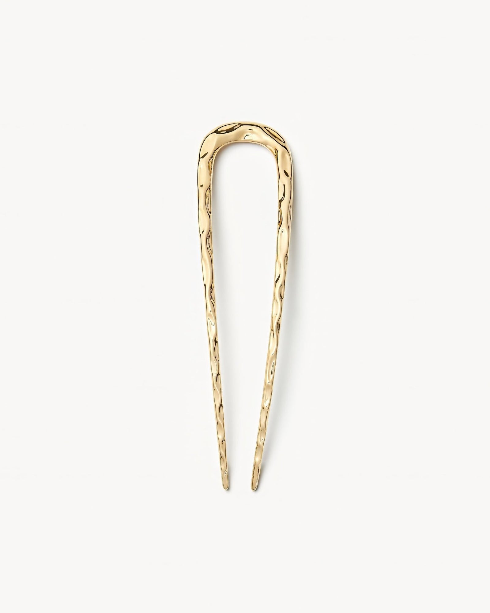 Midi Wavy French Hair Pin in Gold 