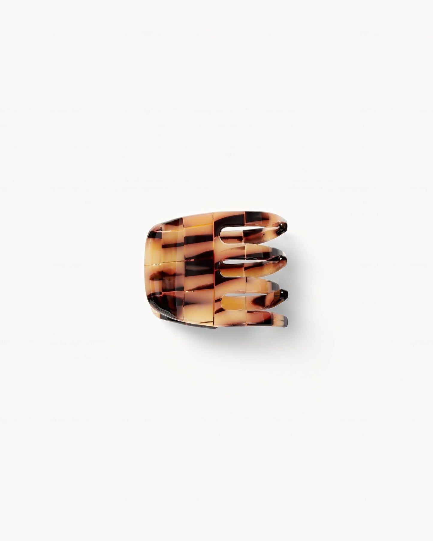 Mini Claw Clip in Blonde Checker