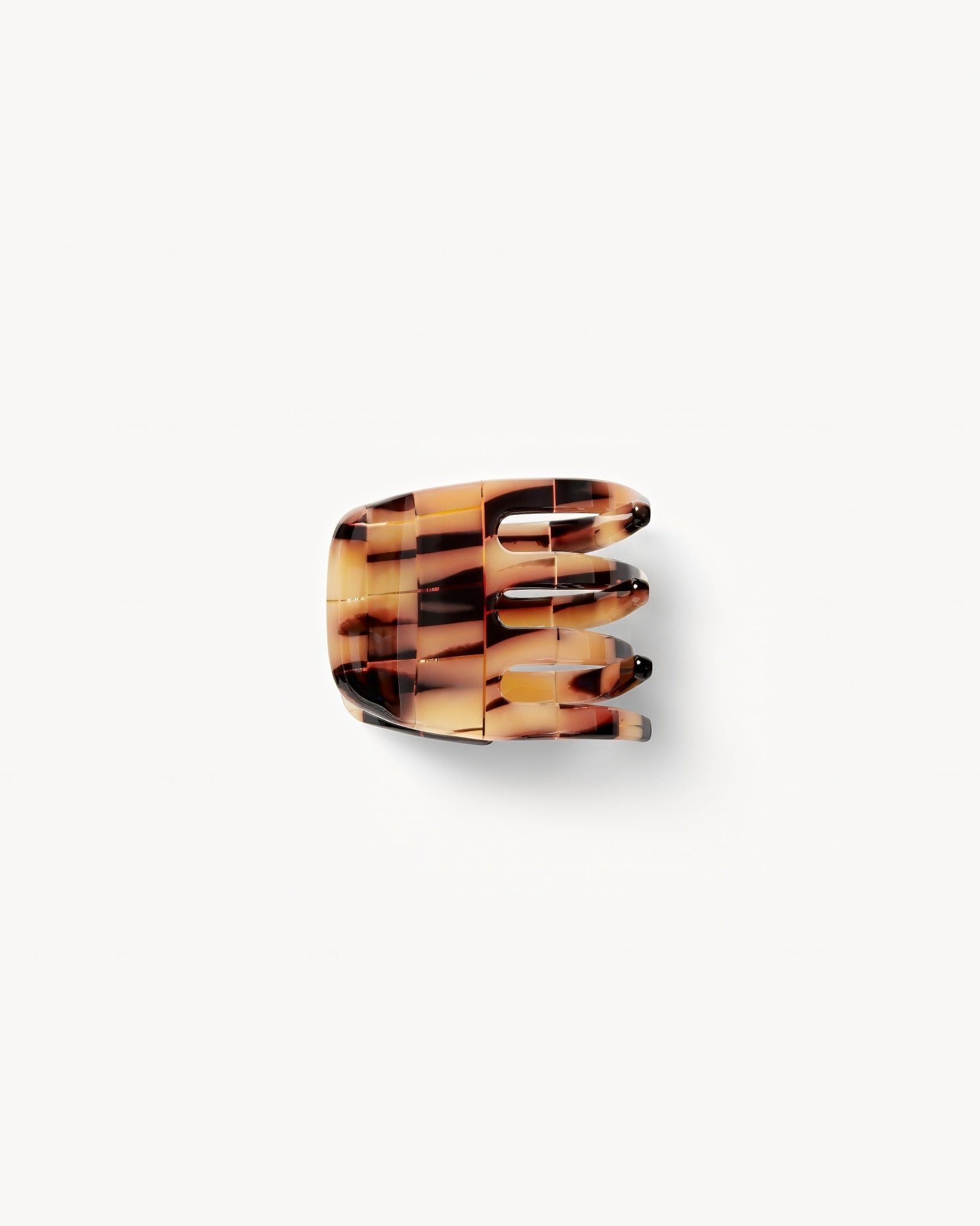 Mini Claw Clip in Blonde Checker