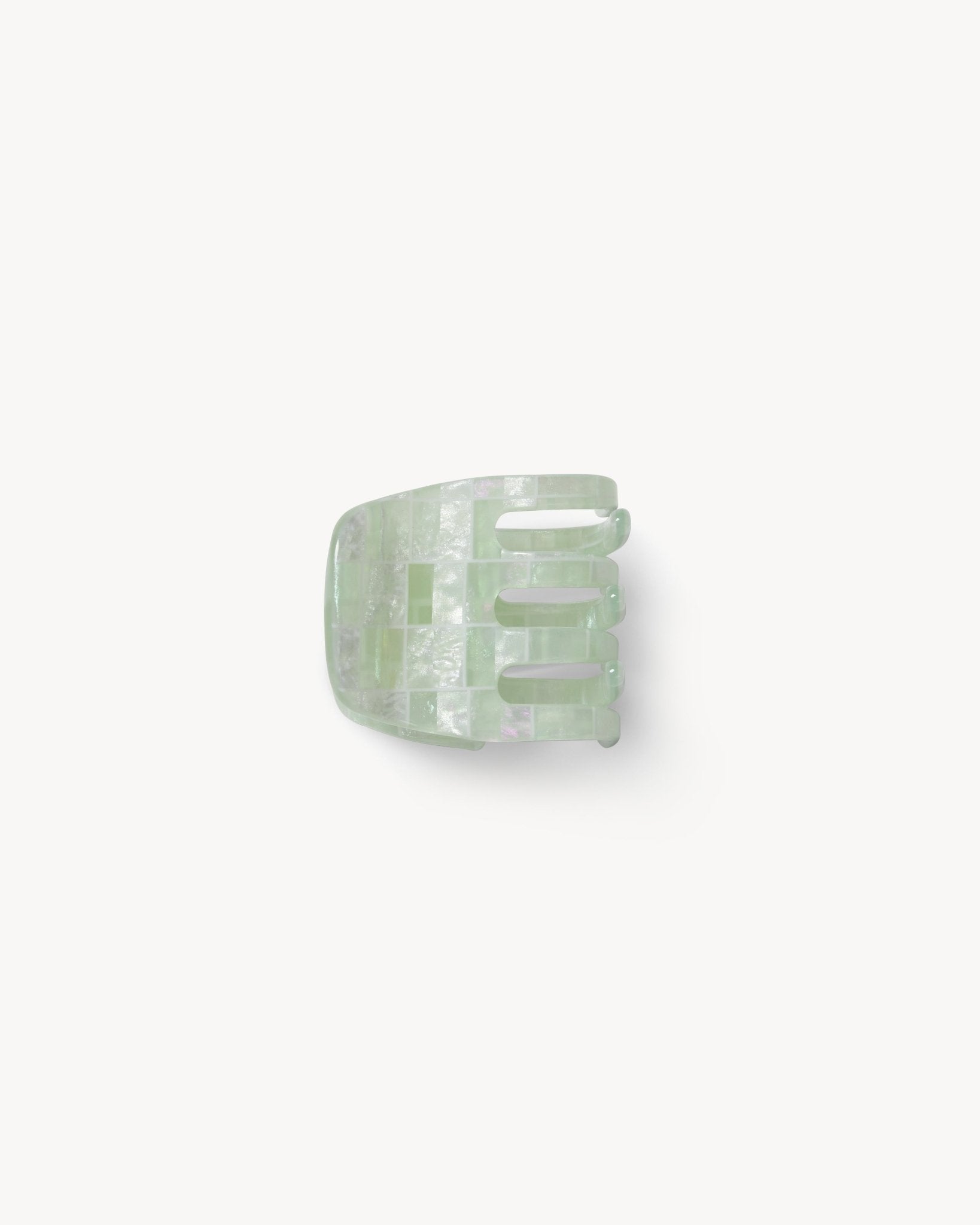 Mini Claw in Mint Shell Checker - MACHETE