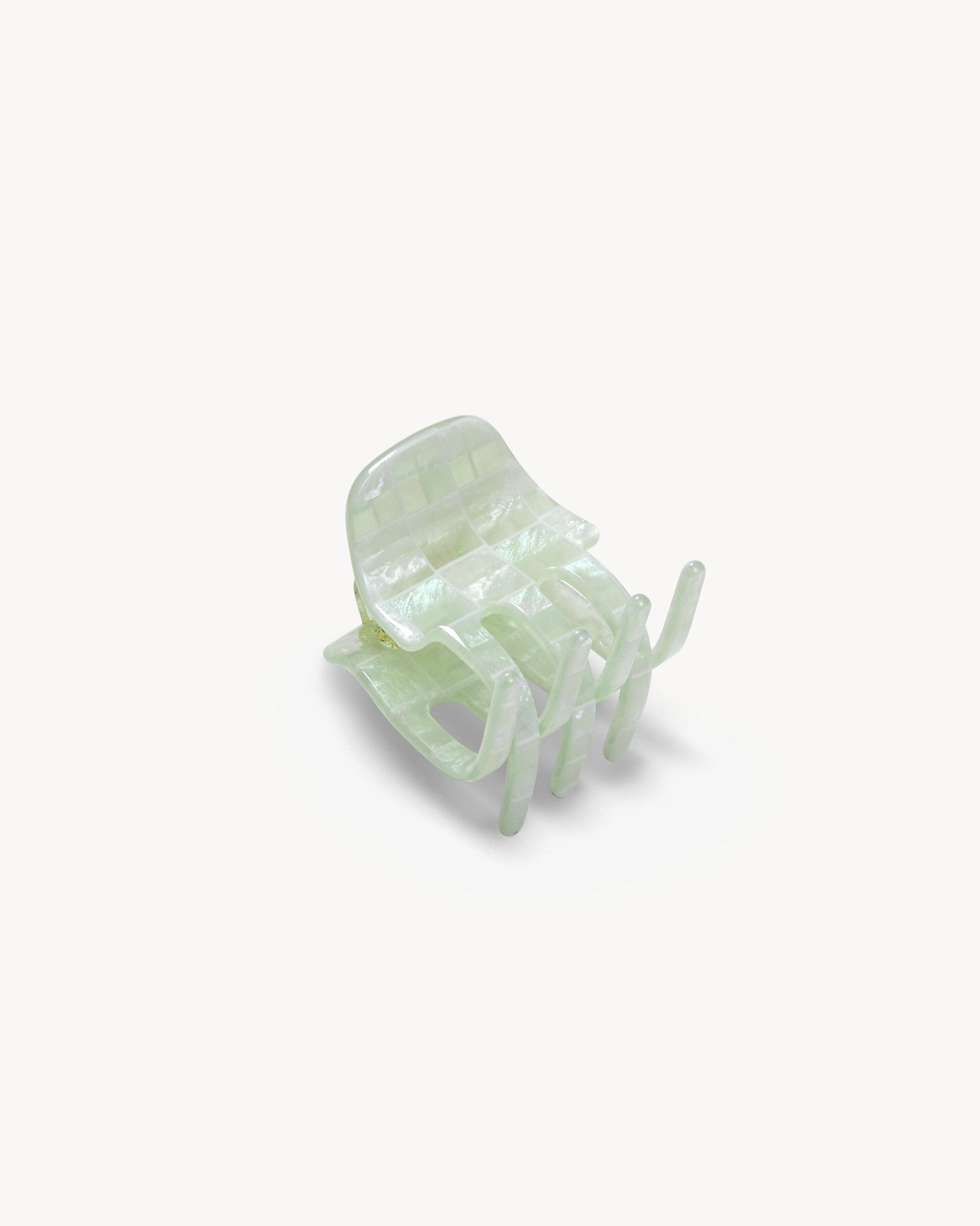 Mini Claw in Mint Shell Checker - MACHETE