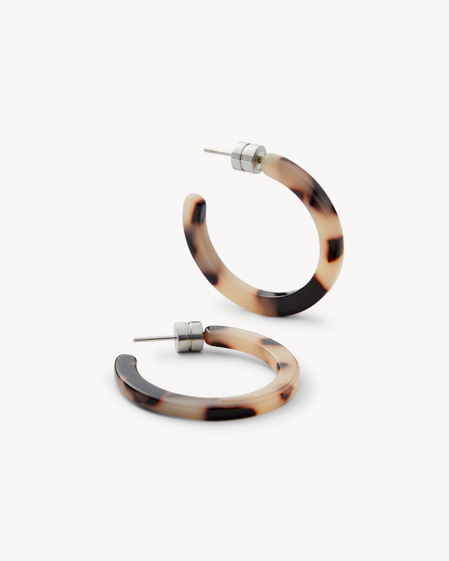 Mini Hoops in Ash Blonde Tortoise - MACHETE