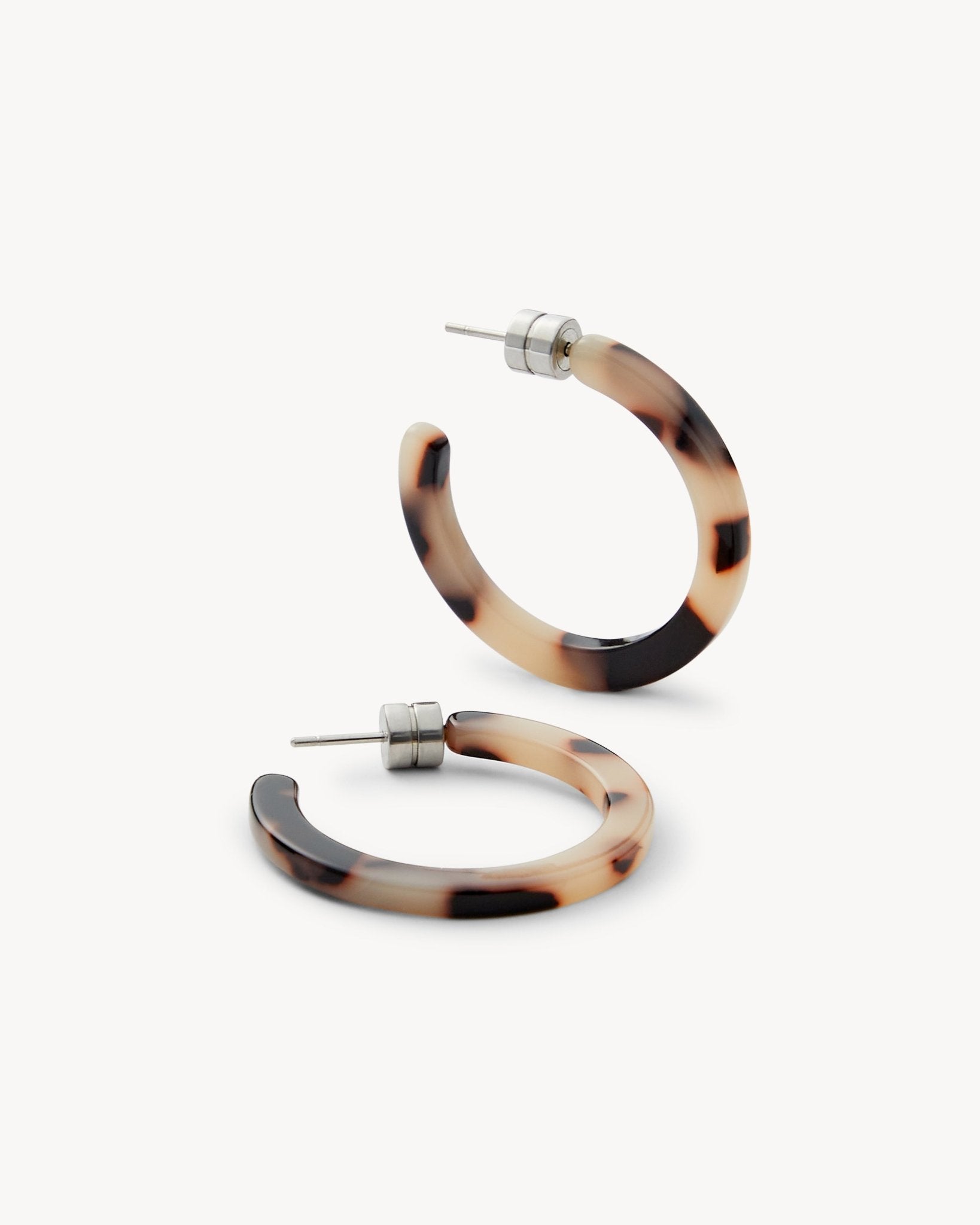Mini Hoops in Ash Blonde Tortoise - MACHETE