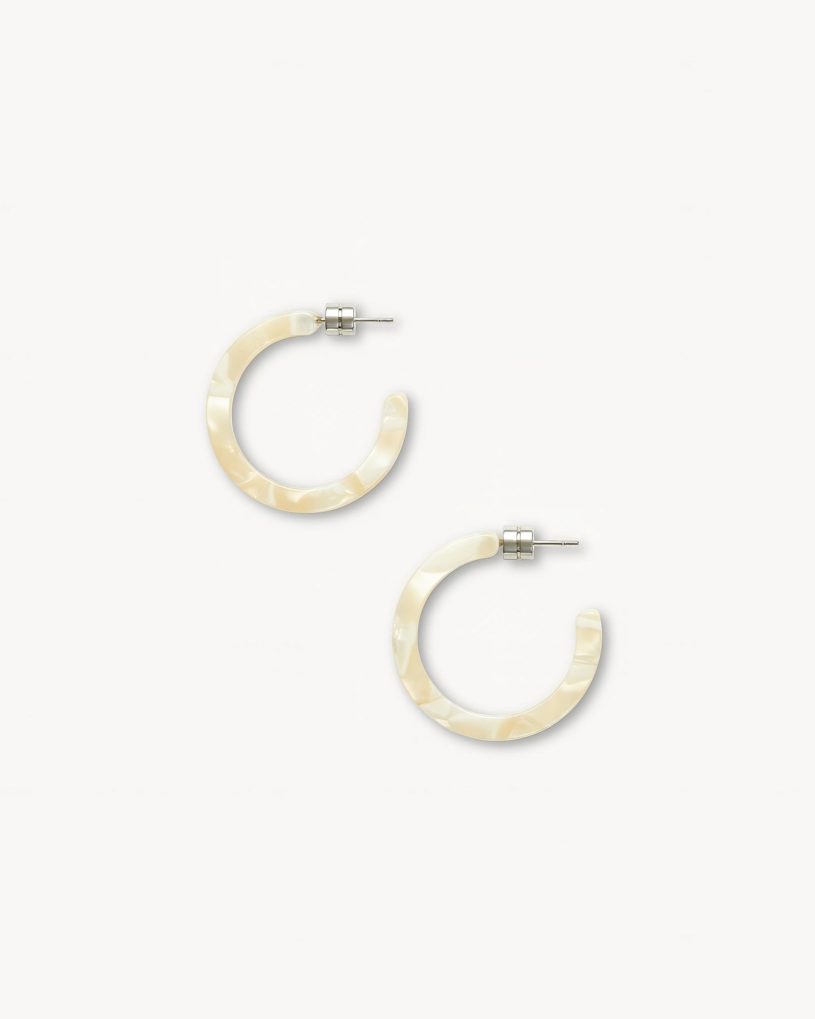 Mini Hoops in Ivory