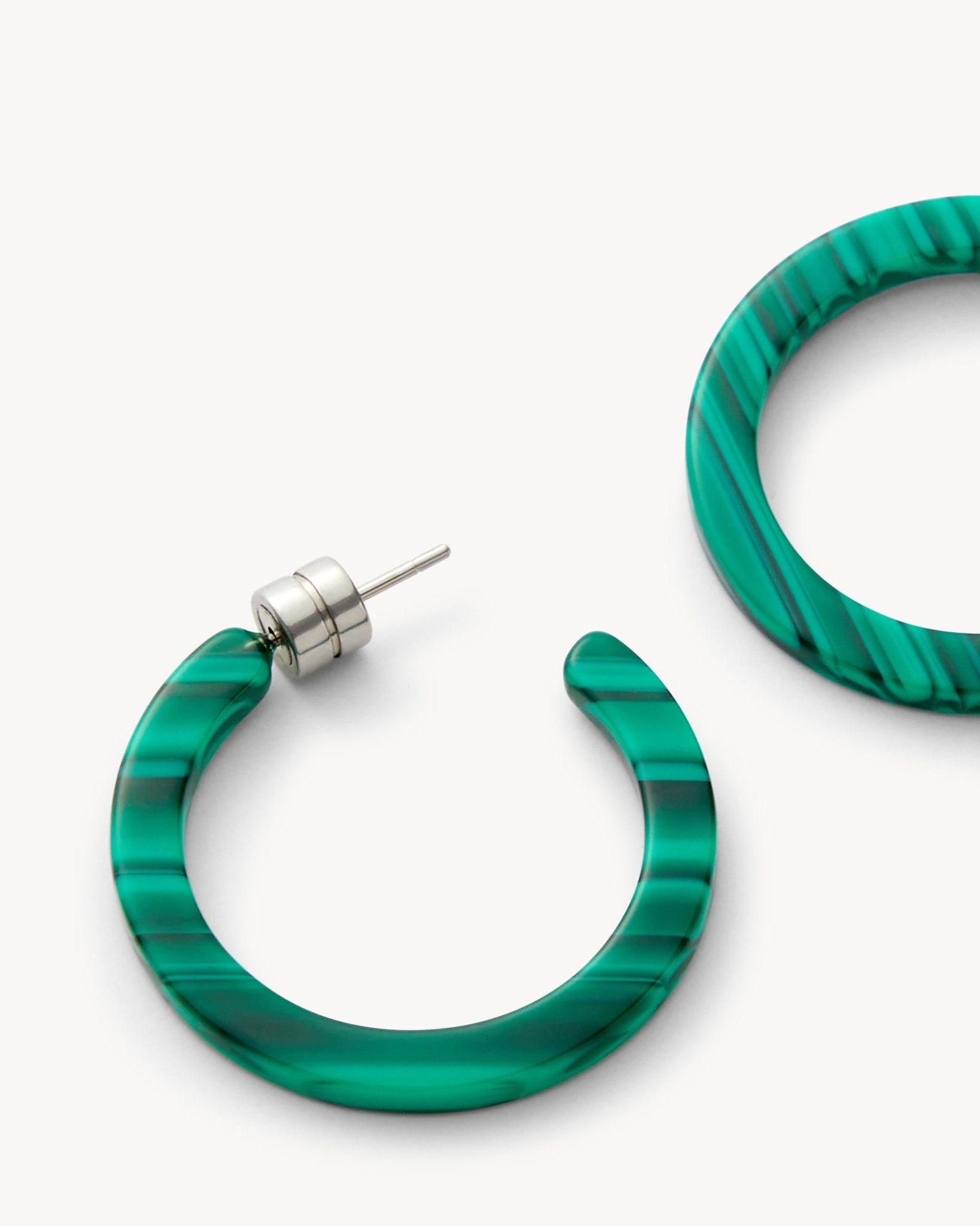 Mini Hoops in Malachite - MACHETE