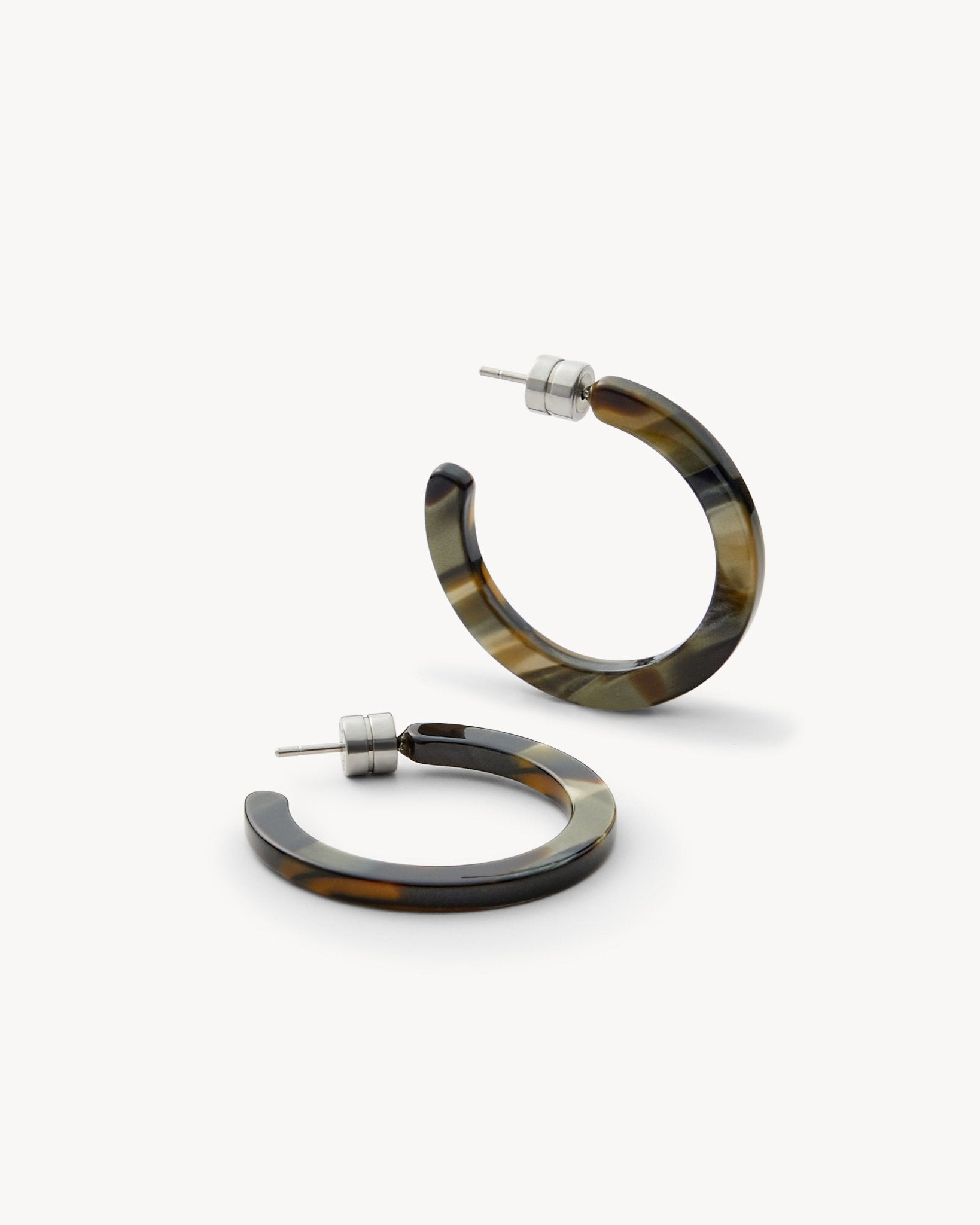 Mini Hoops in Midnight Horn - MACHETE