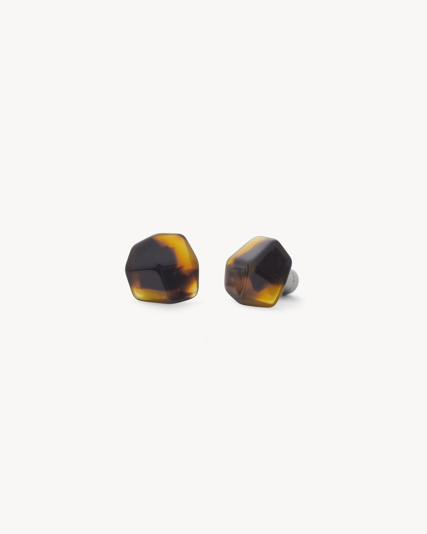 Mini Sculpture Stud Earrings in Classic Tortoise