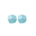 Mini Sculpture Studs in Light Blue