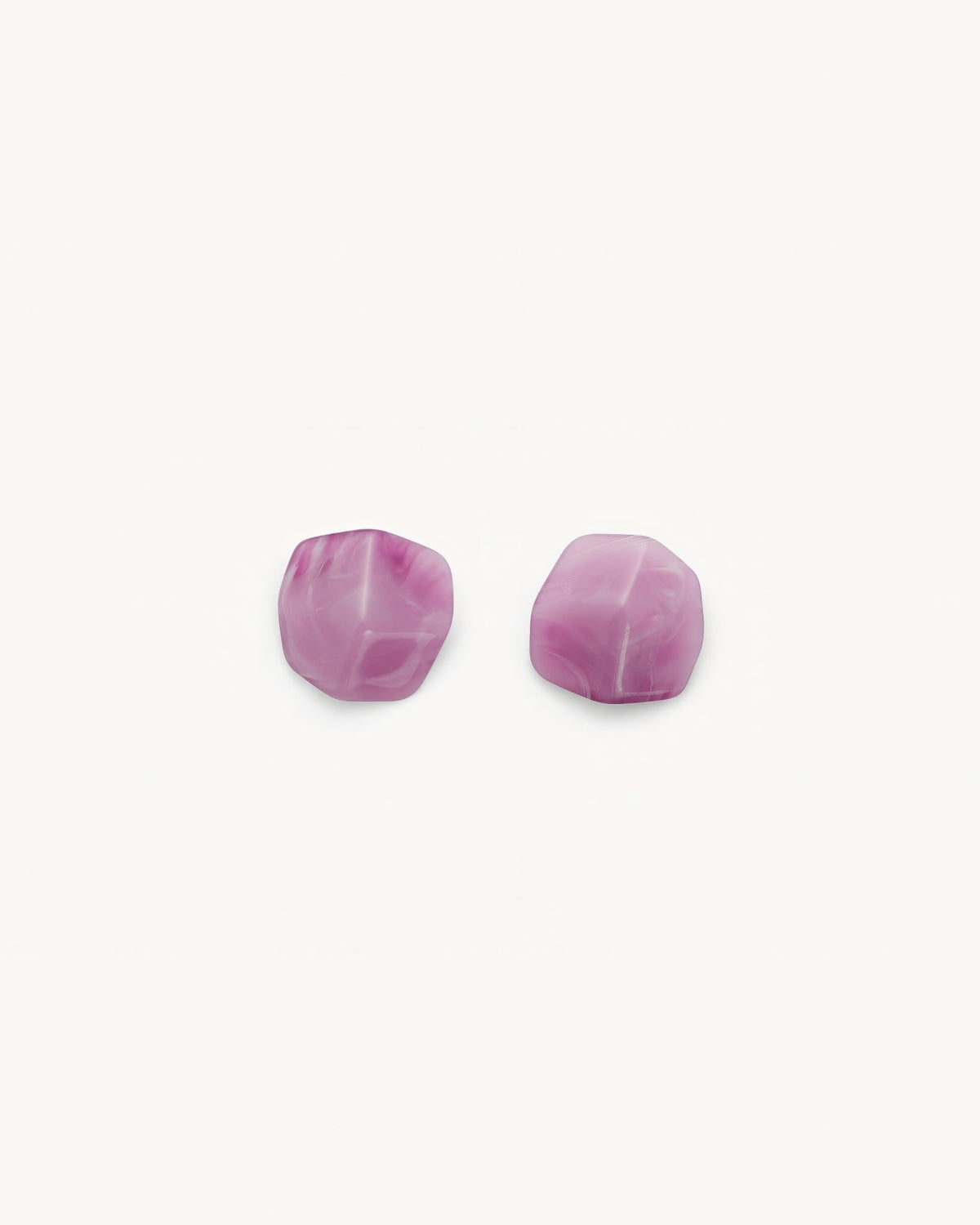 Mini Sculpture Stud Earrings in Orchid