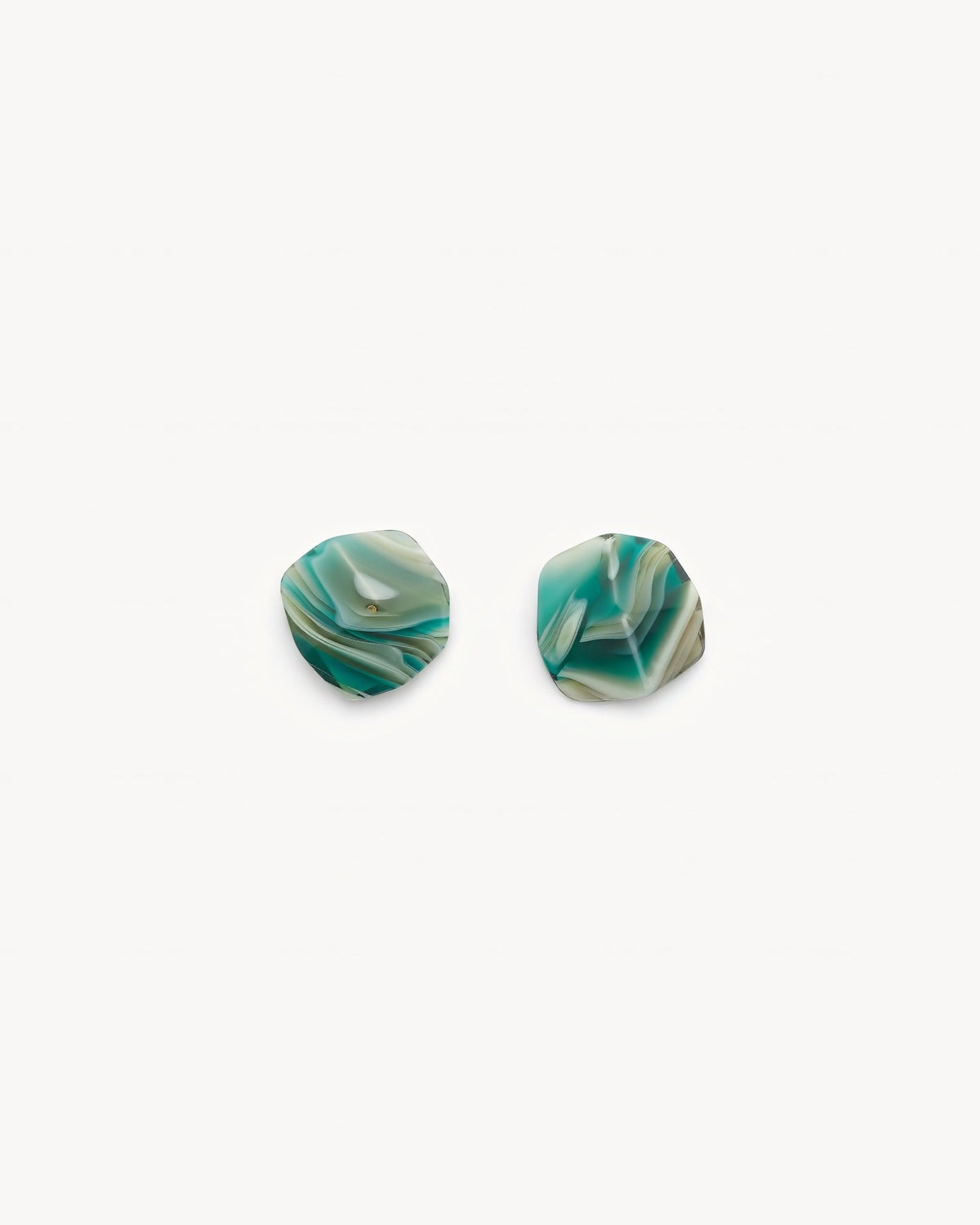 Mini Sculpture Stud Earrings in Stromanthe