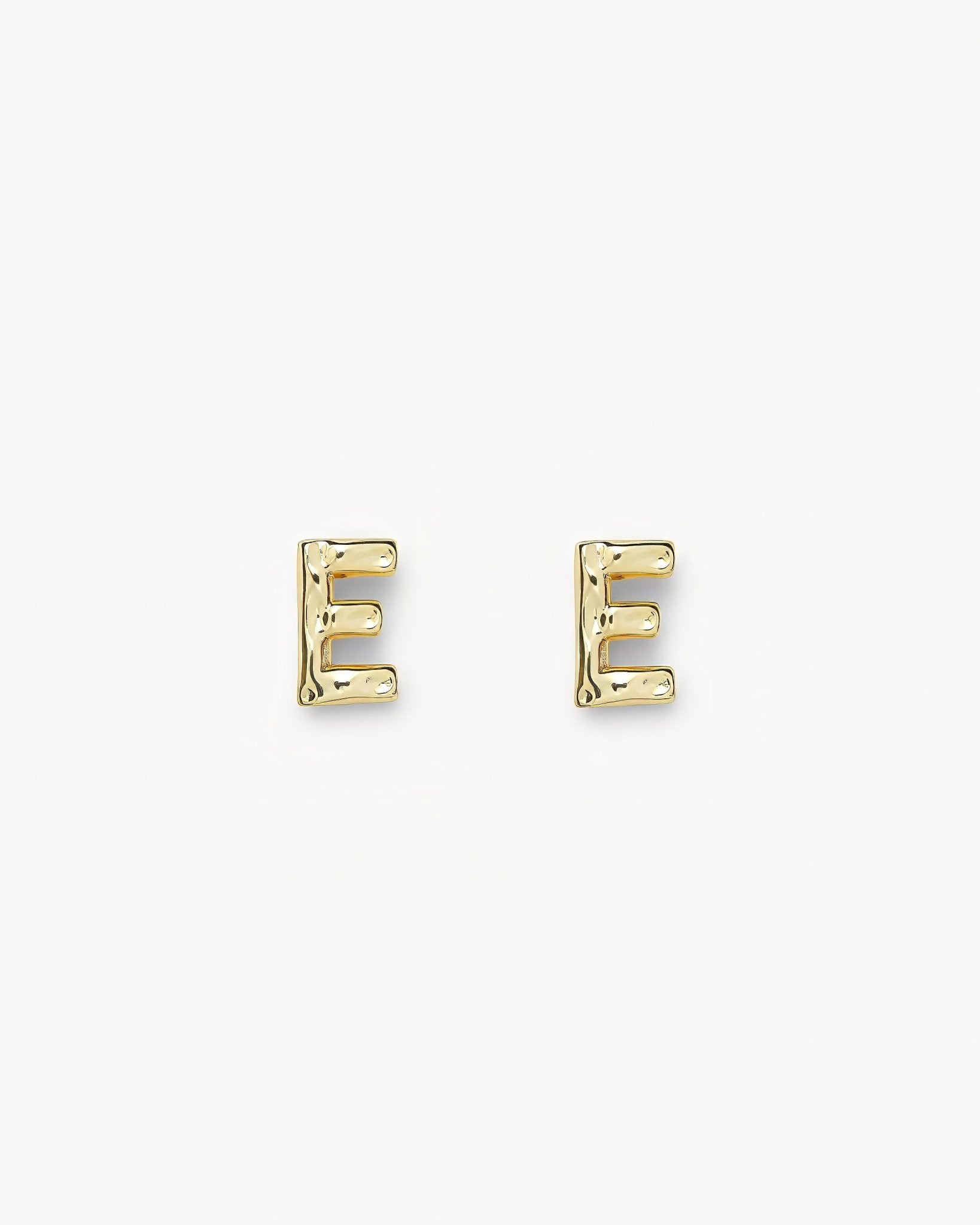 Monogram Letter Charm Stud Earrings