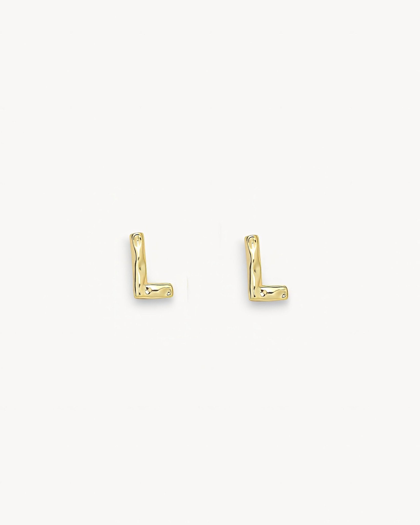 Monogram Letter Charm Stud Earrings