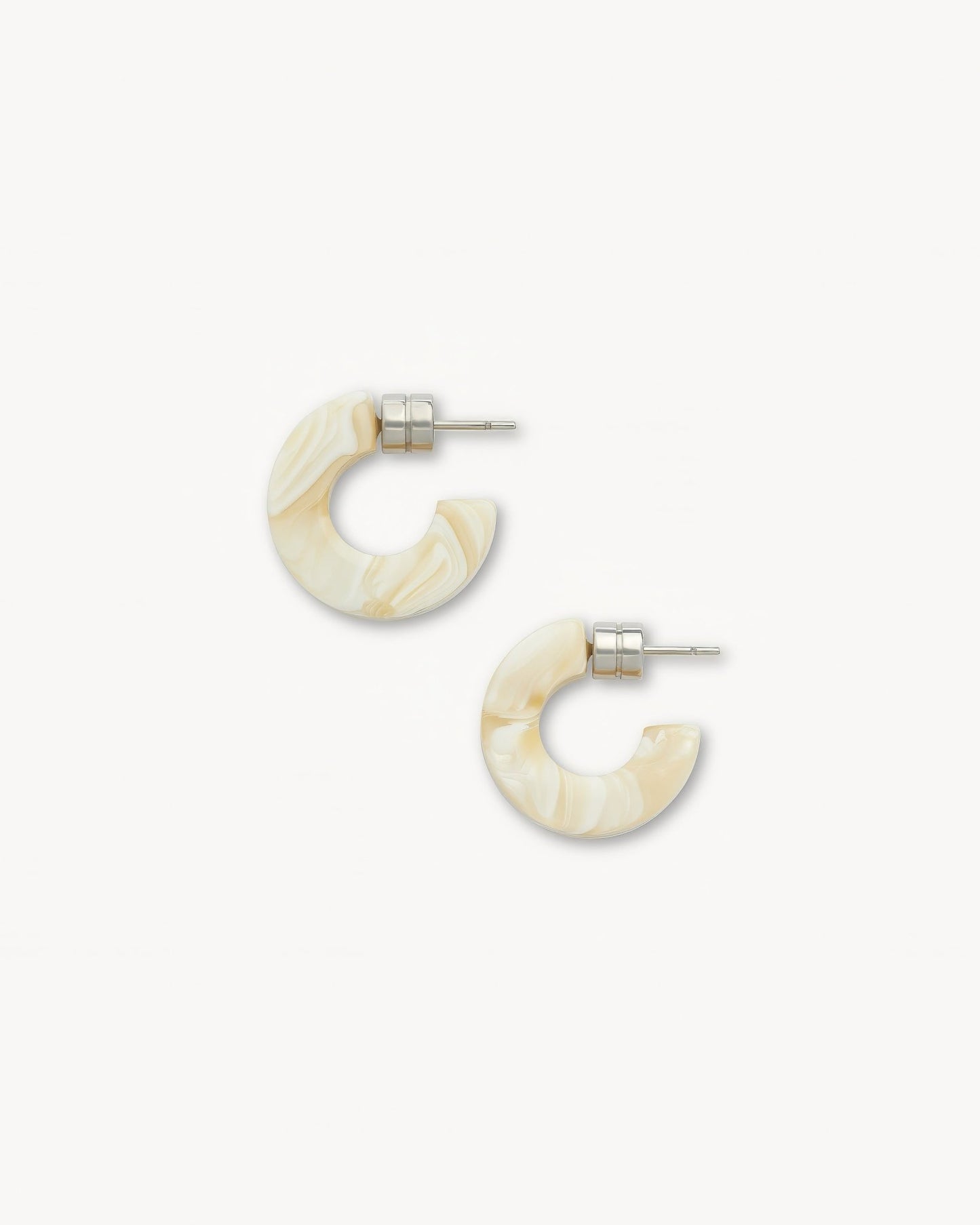 Muse Hoop Earrings in Ivory